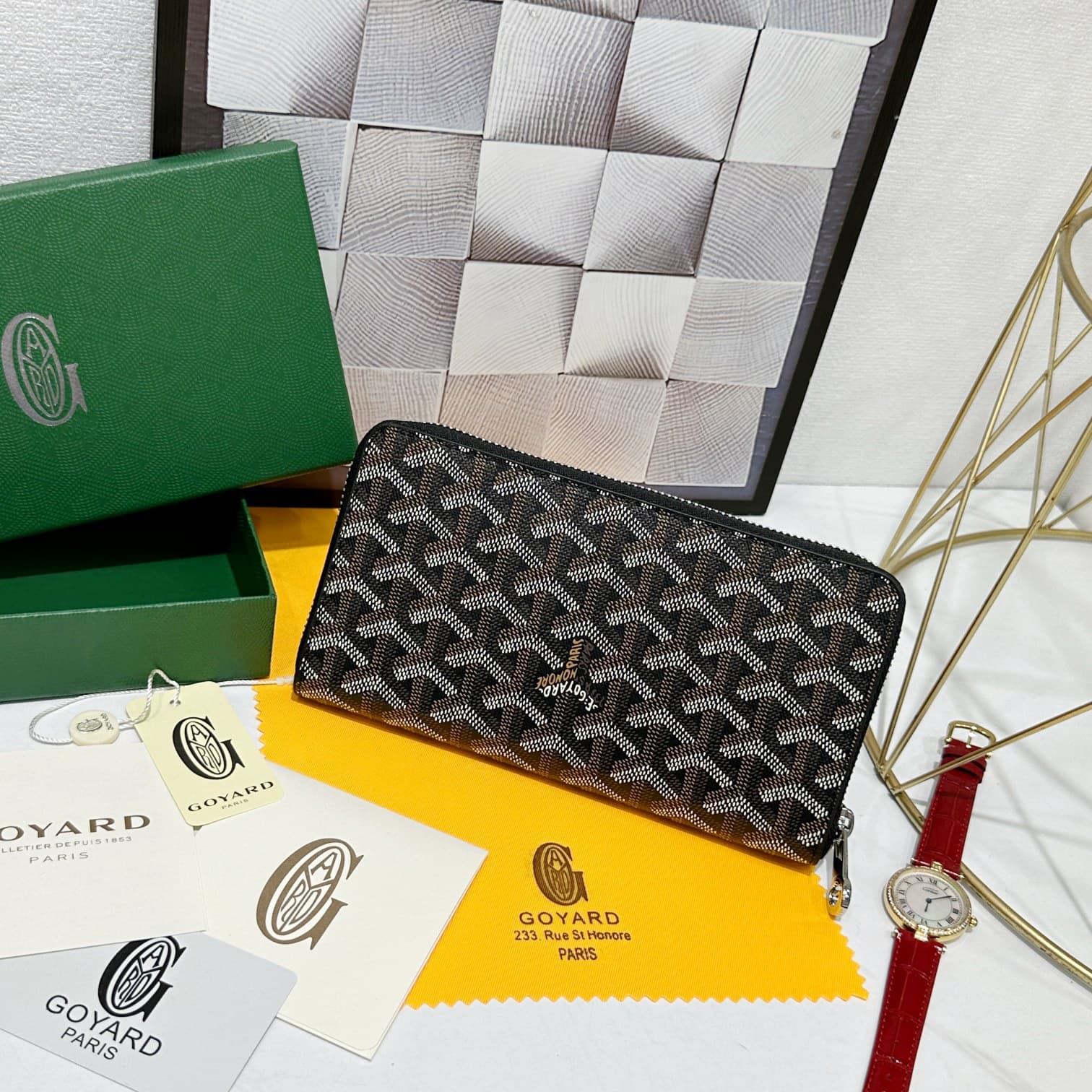 Goyard Black Large Wallet 98186