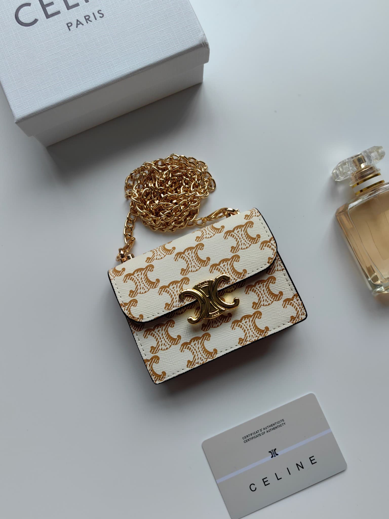 Celine Cream Crossbody Bag N062