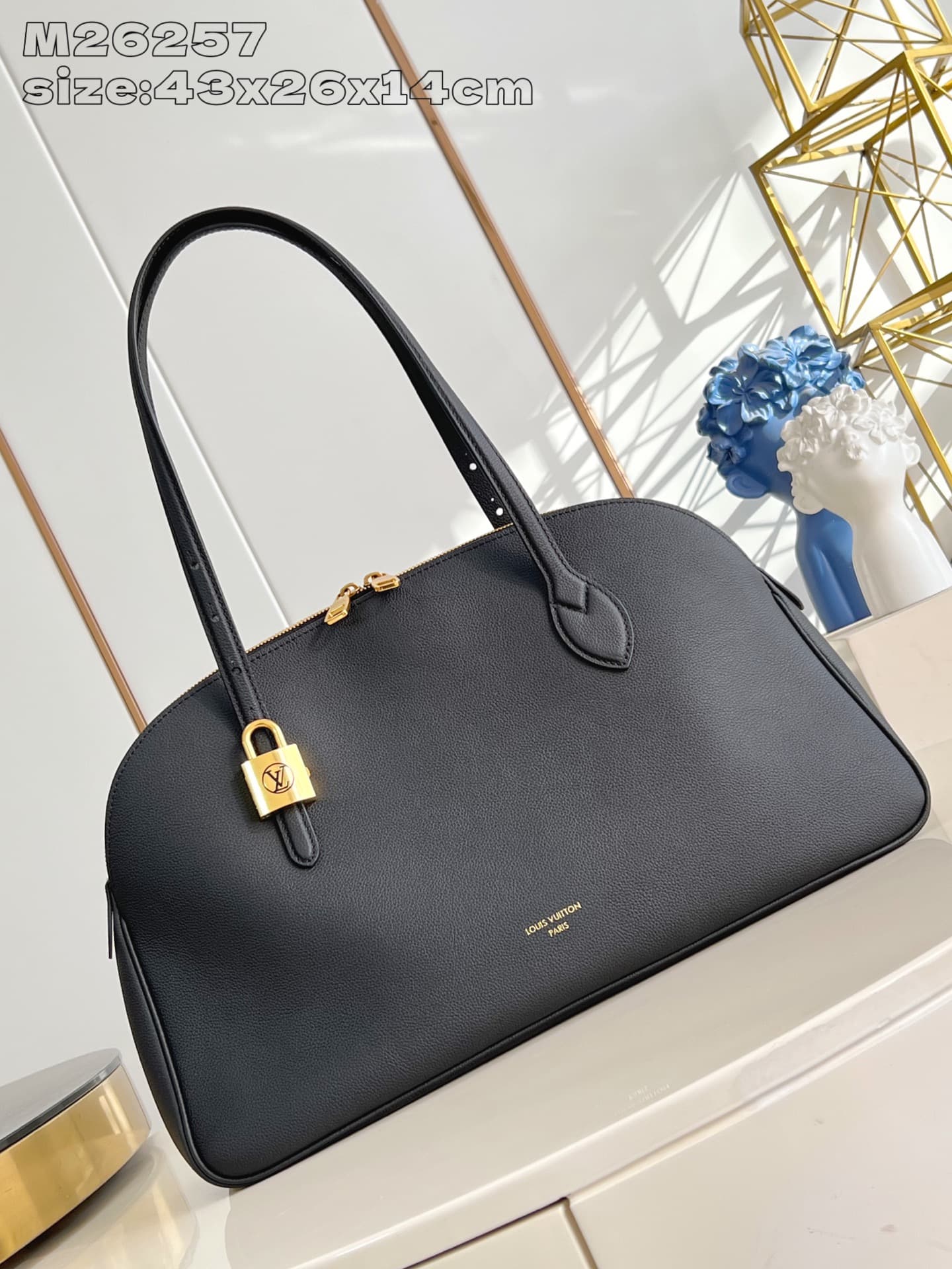 Louis Vuitton Black Tote Bag M26257