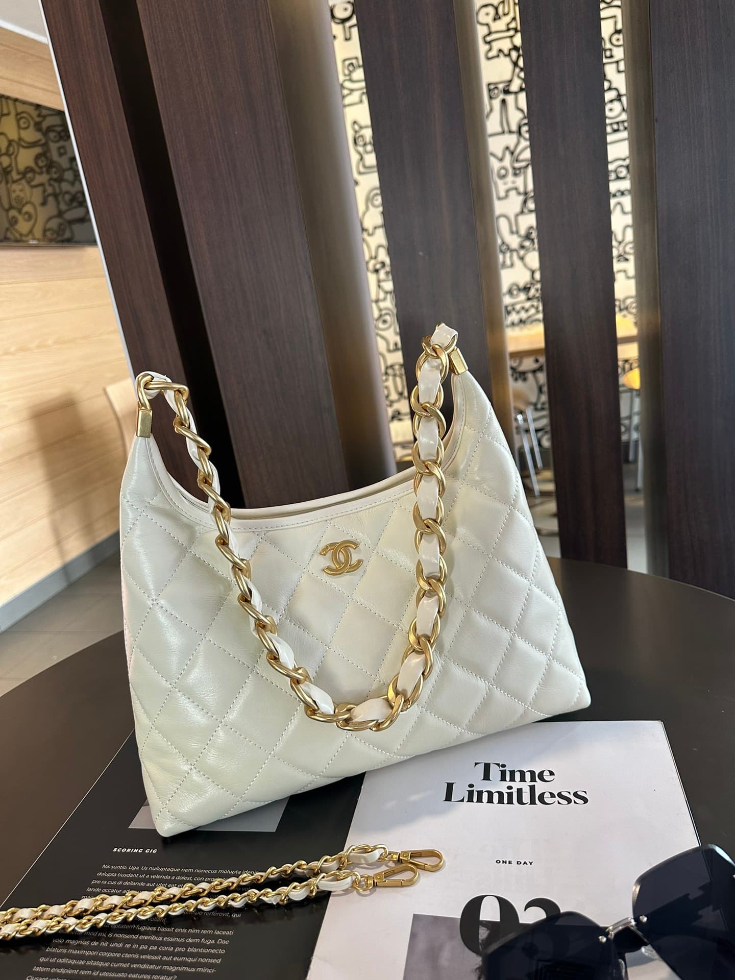 Chanel Black Large Shoulder Bag 9022