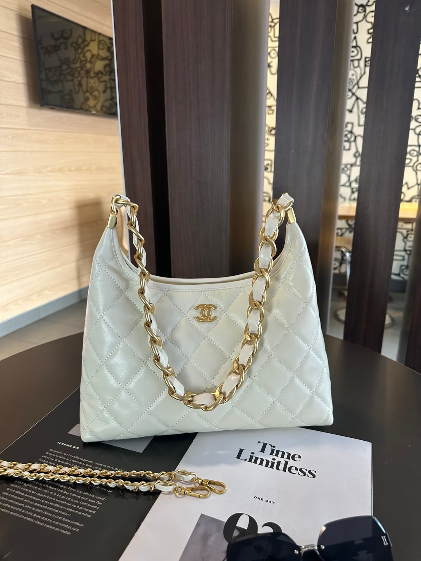 Chanel Black Large Shoulder Bag 9022