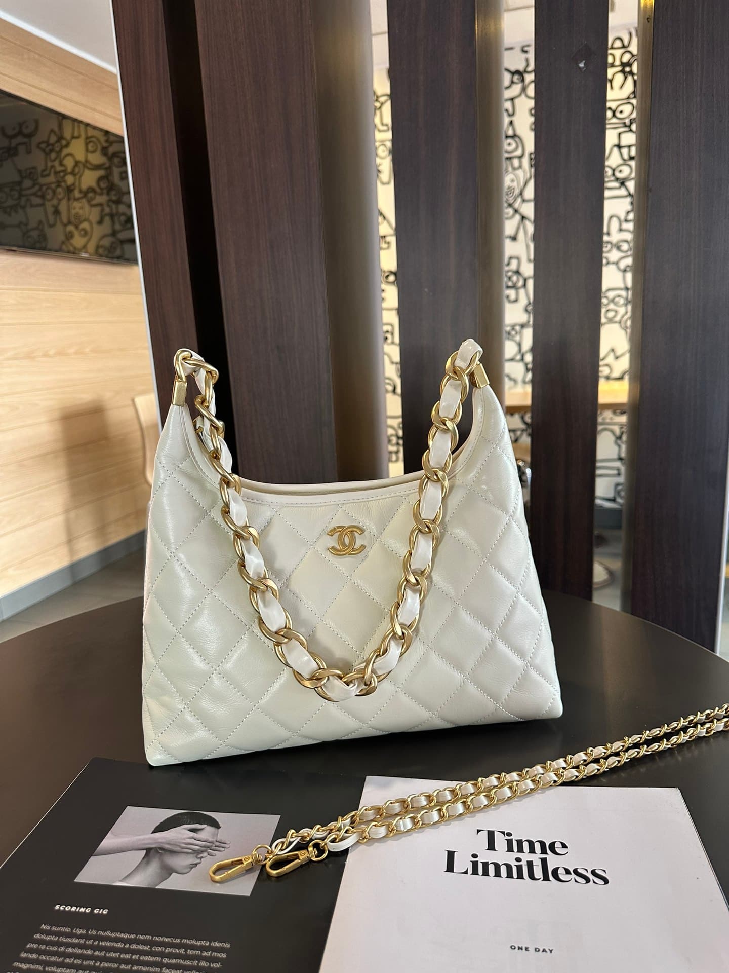 Chanel Black Large Shoulder Bag 9022
