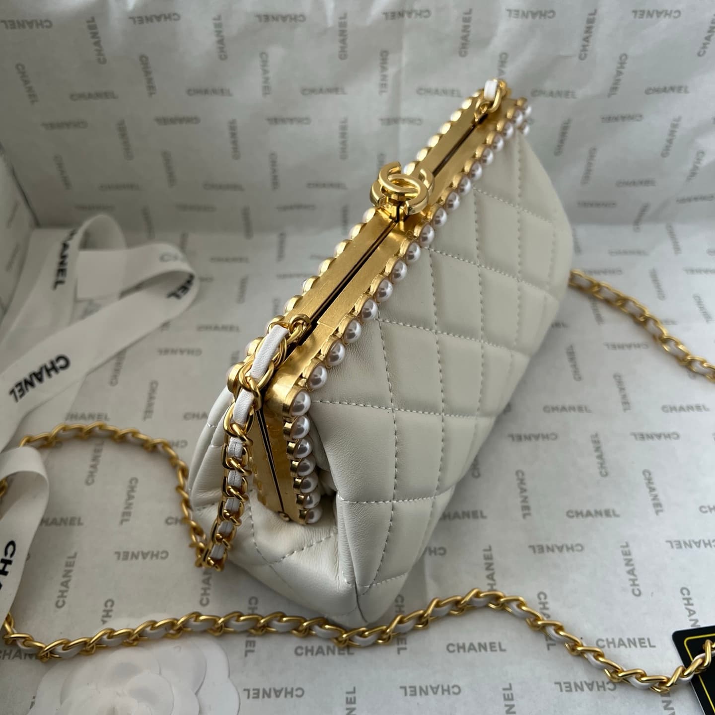 Chanel White Crossbody Bag 1266