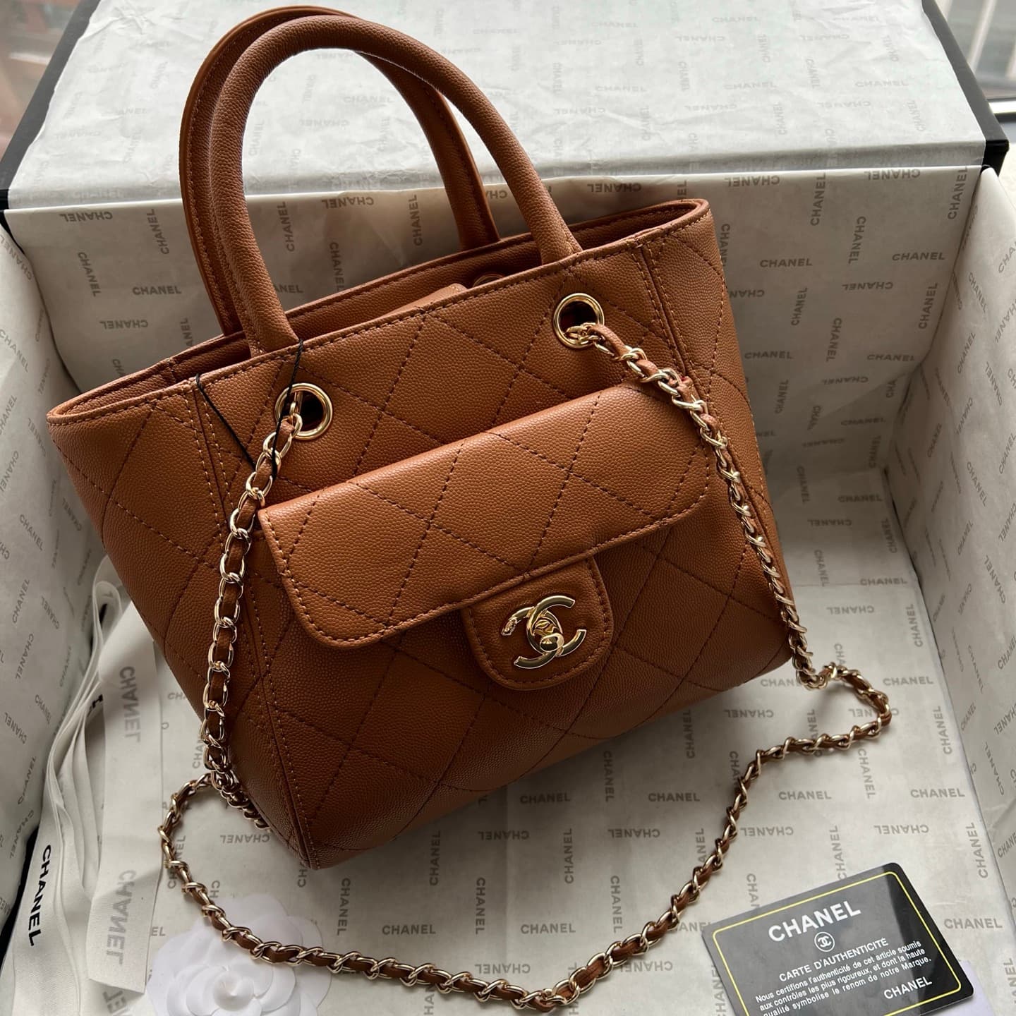 Chanel Gold Tote Bag 1271