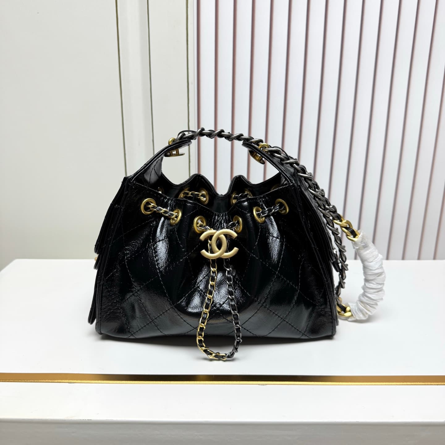 Chanel Gold Mini Bucket Bag 6218