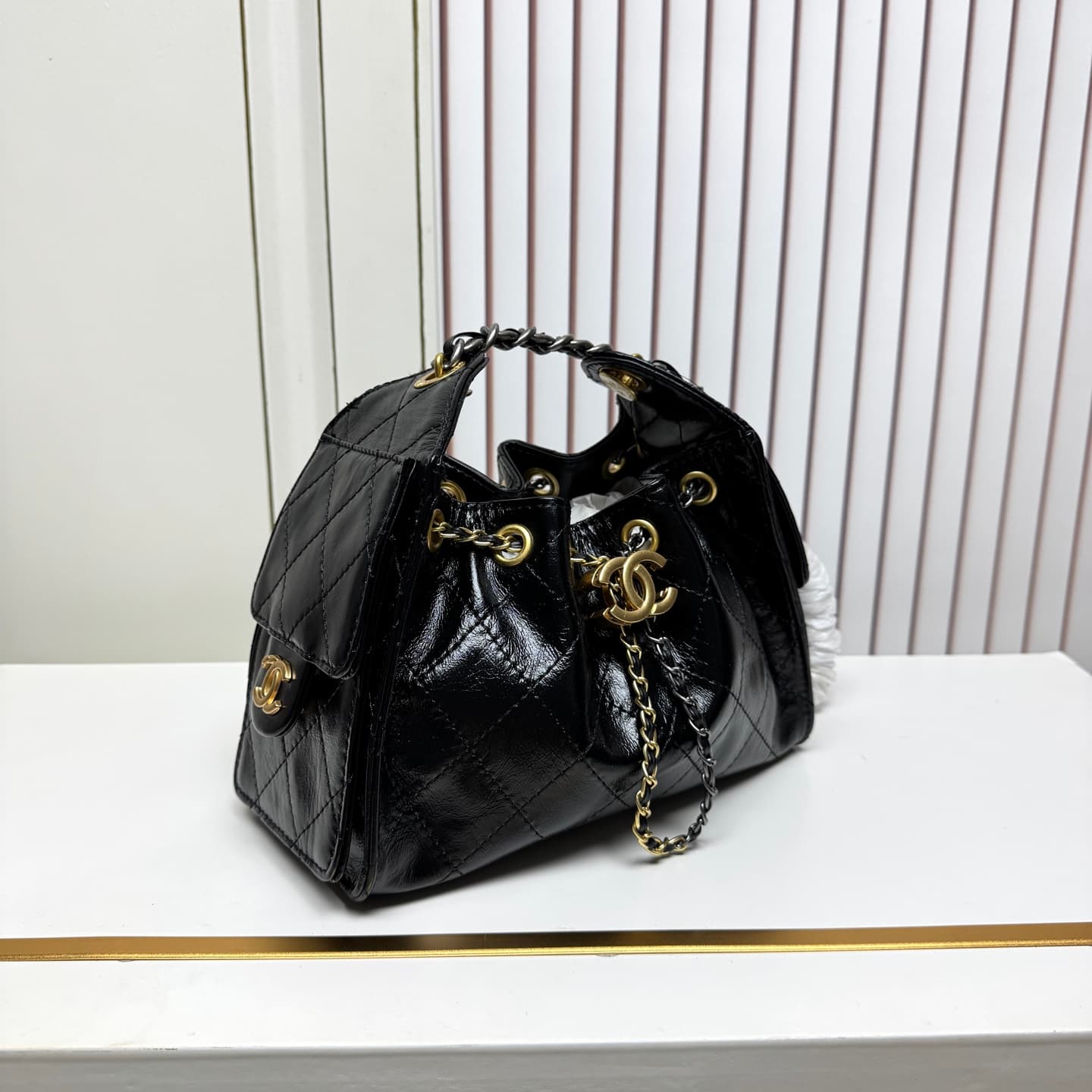 Chanel Gold Mini Bucket Bag 6218