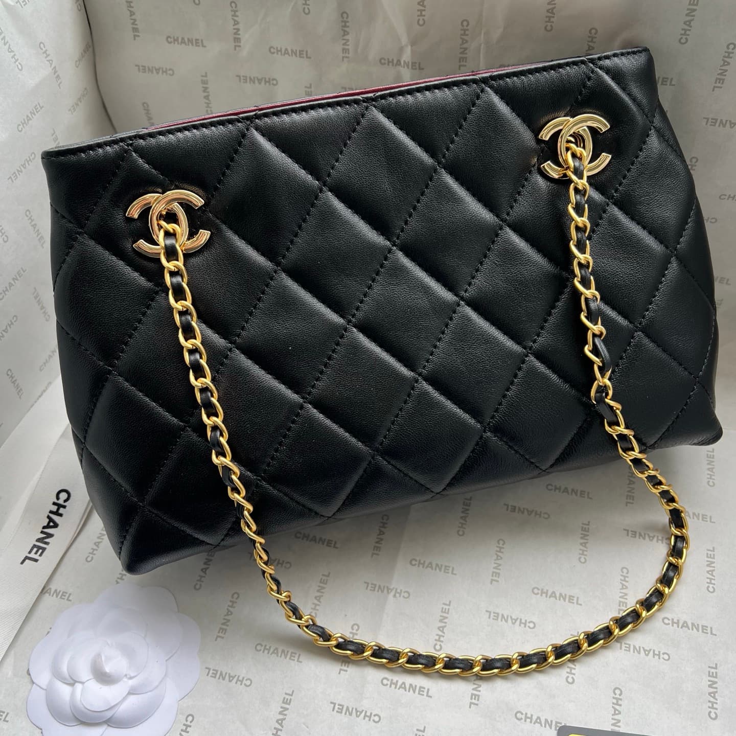 Chanel Gold Crossbody Bag 1276