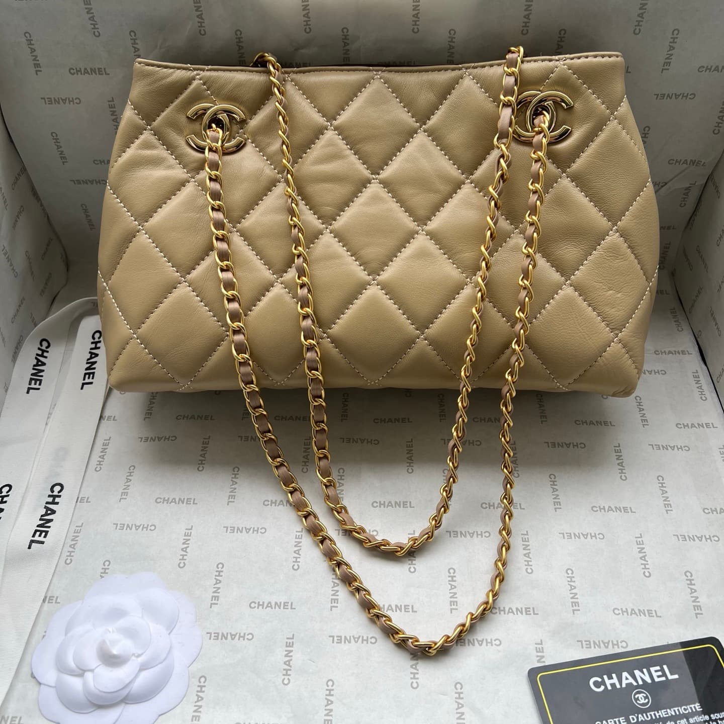 Chanel Gold Crossbody Bag 1276