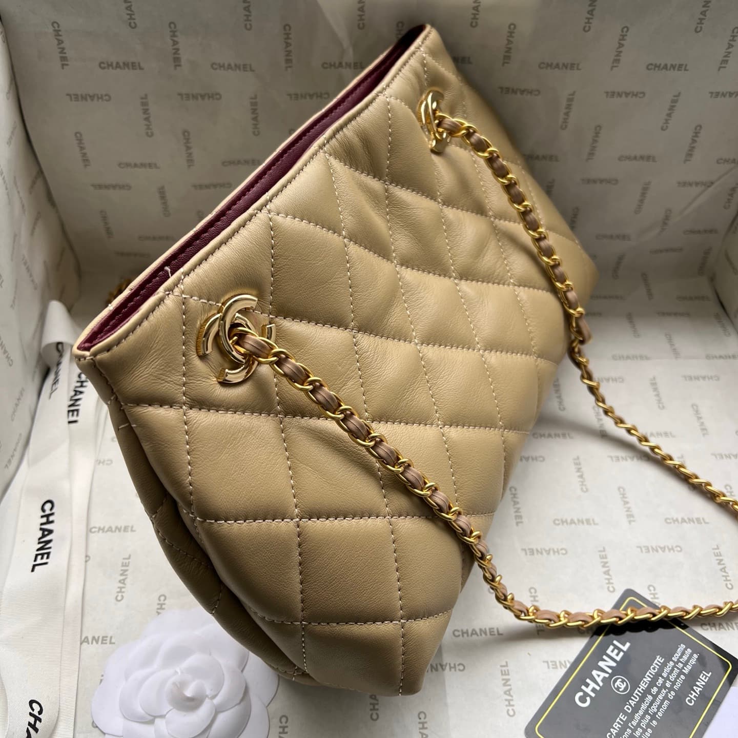 Chanel Gold Crossbody Bag 1276