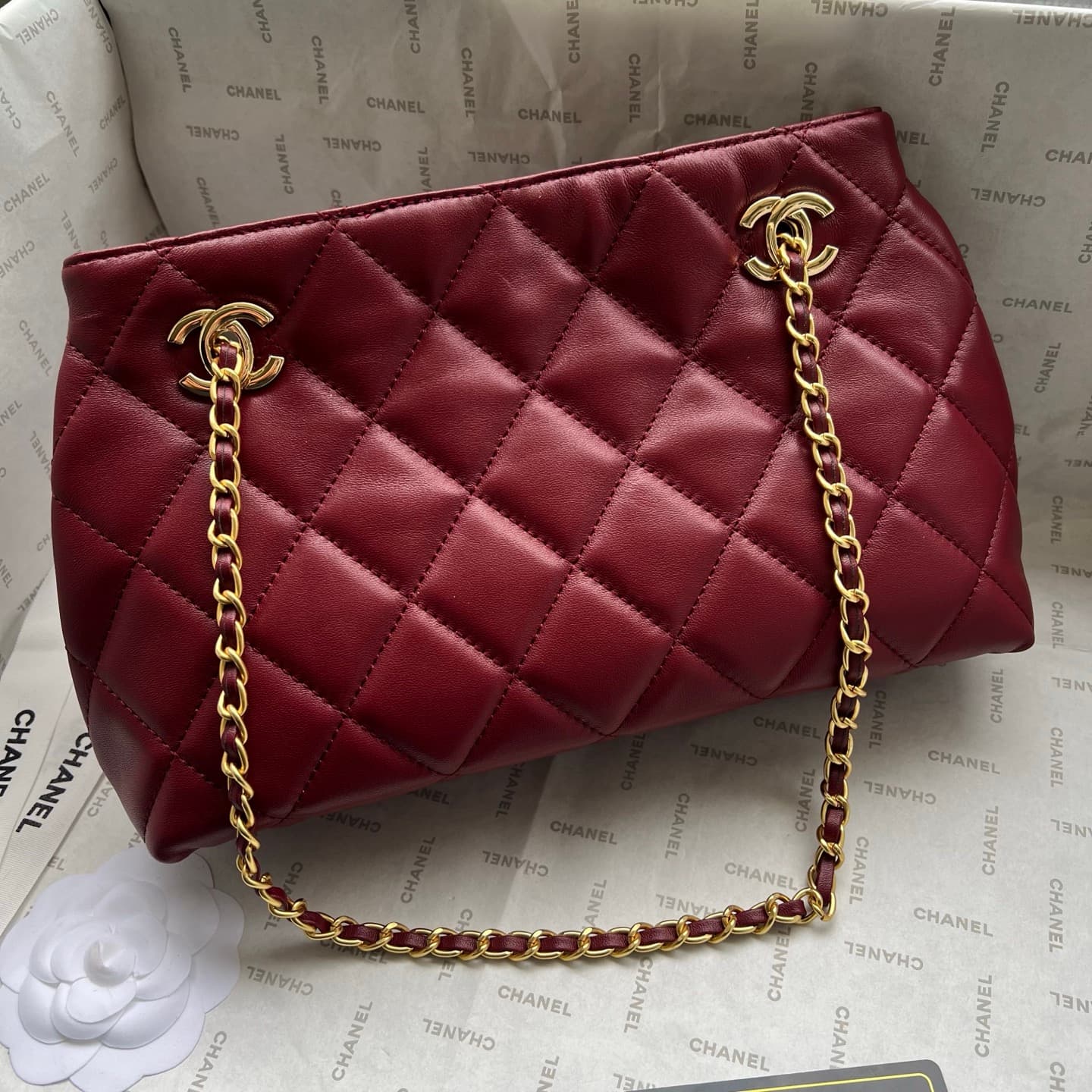 Chanel Gold Crossbody Bag 1276
