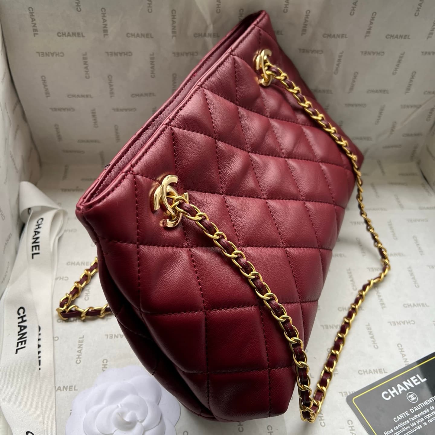 Chanel Gold Crossbody Bag 1276