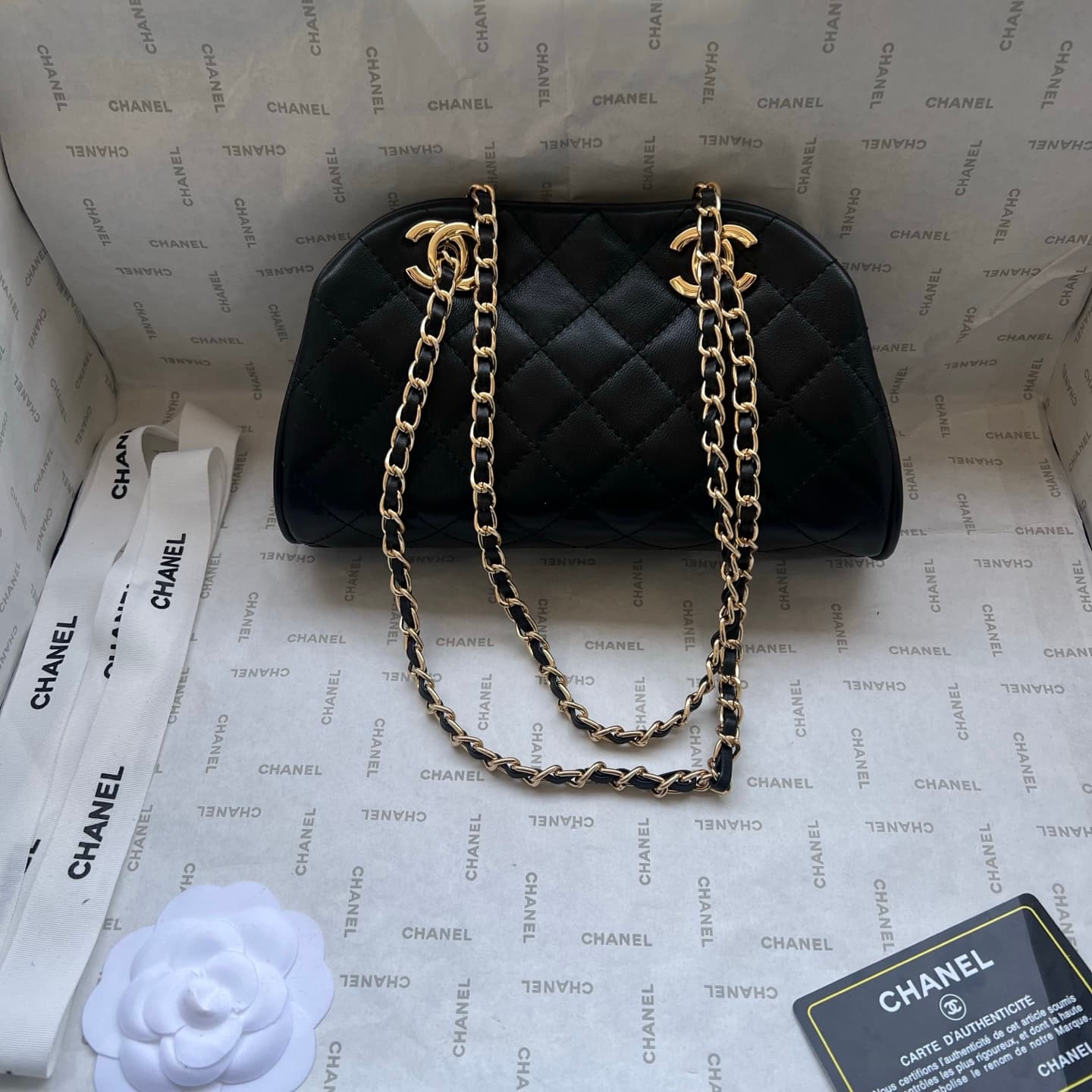 Chanel Gold Crossbody Bag 1277