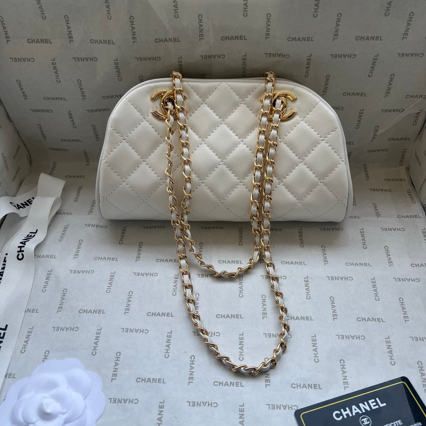 Chanel Gold Crossbody Bag 1277