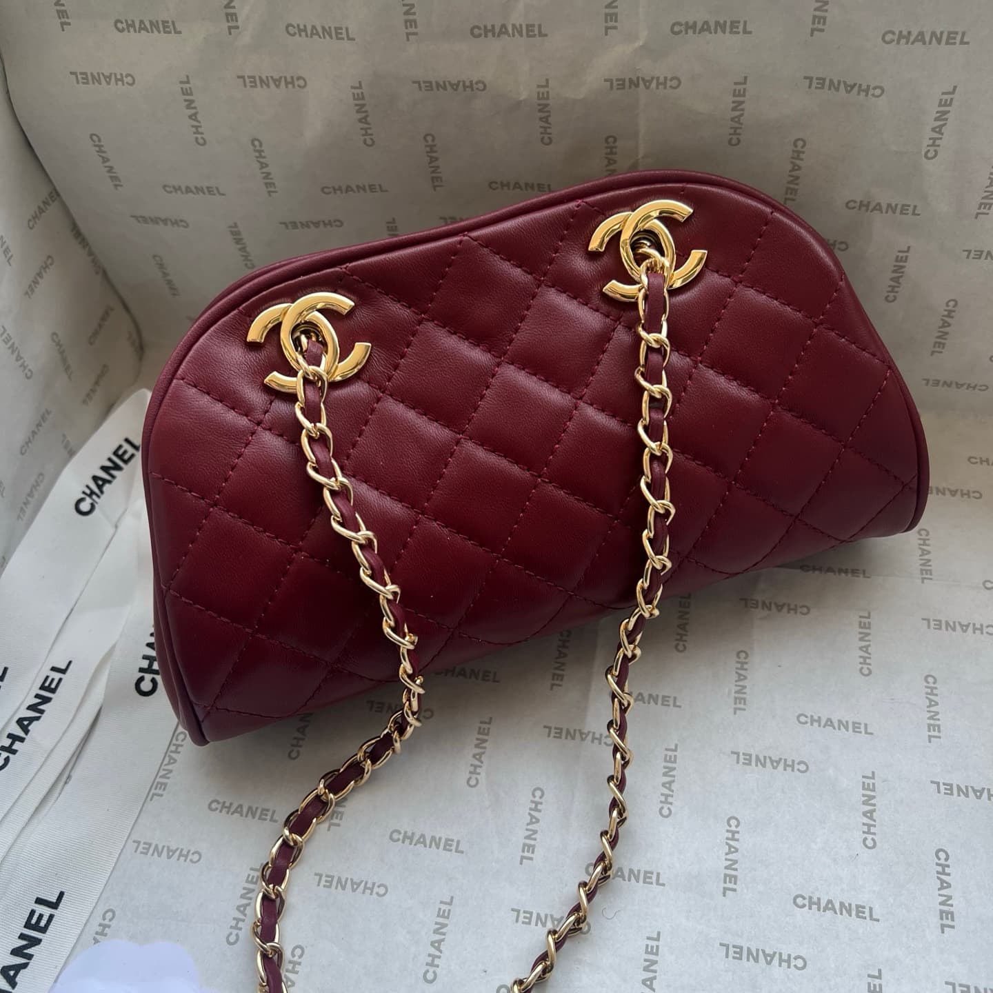 Chanel Gold Crossbody Bag 1277