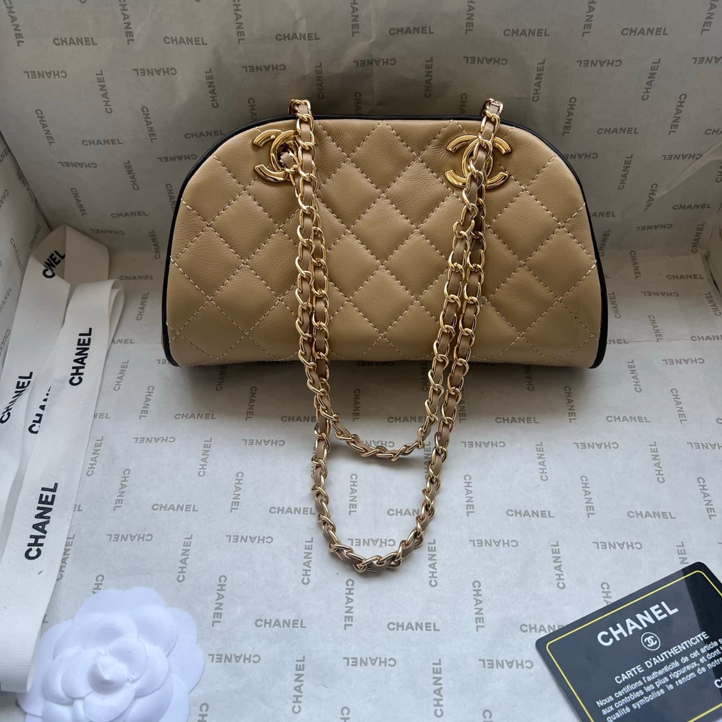 Chanel Gold Crossbody Bag 1277