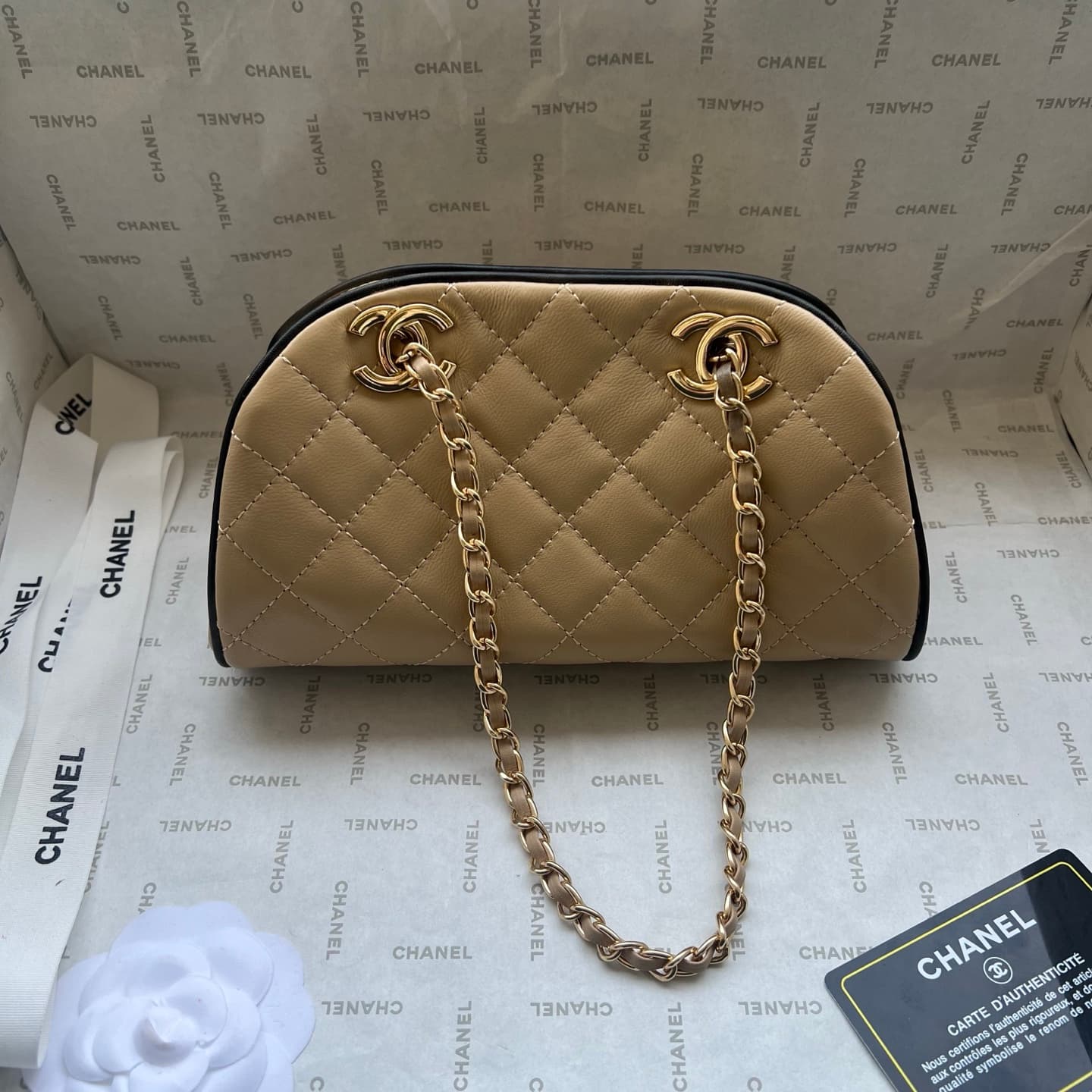 Chanel Gold Crossbody Bag 1277