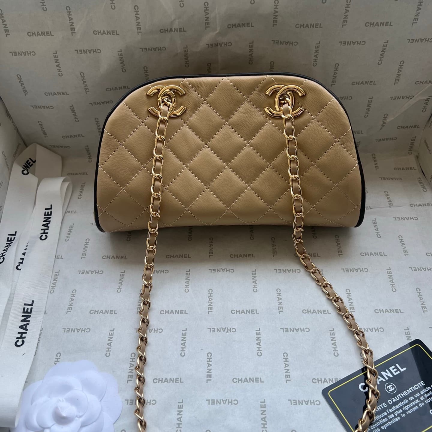 Chanel Gold Crossbody Bag 1277