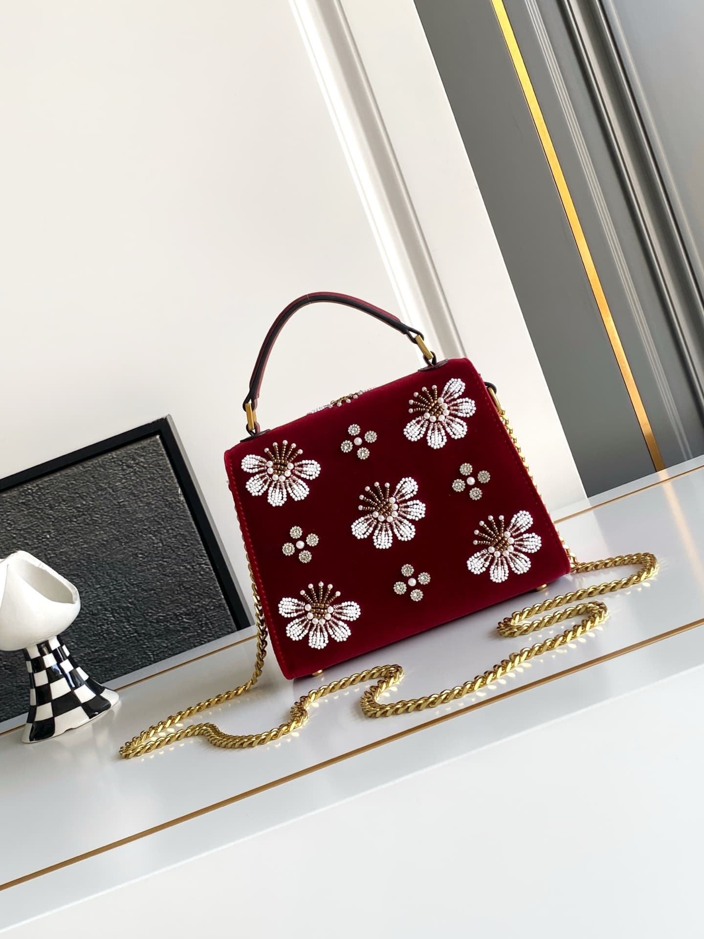 Valentino Gold Crossbody Bag 9950