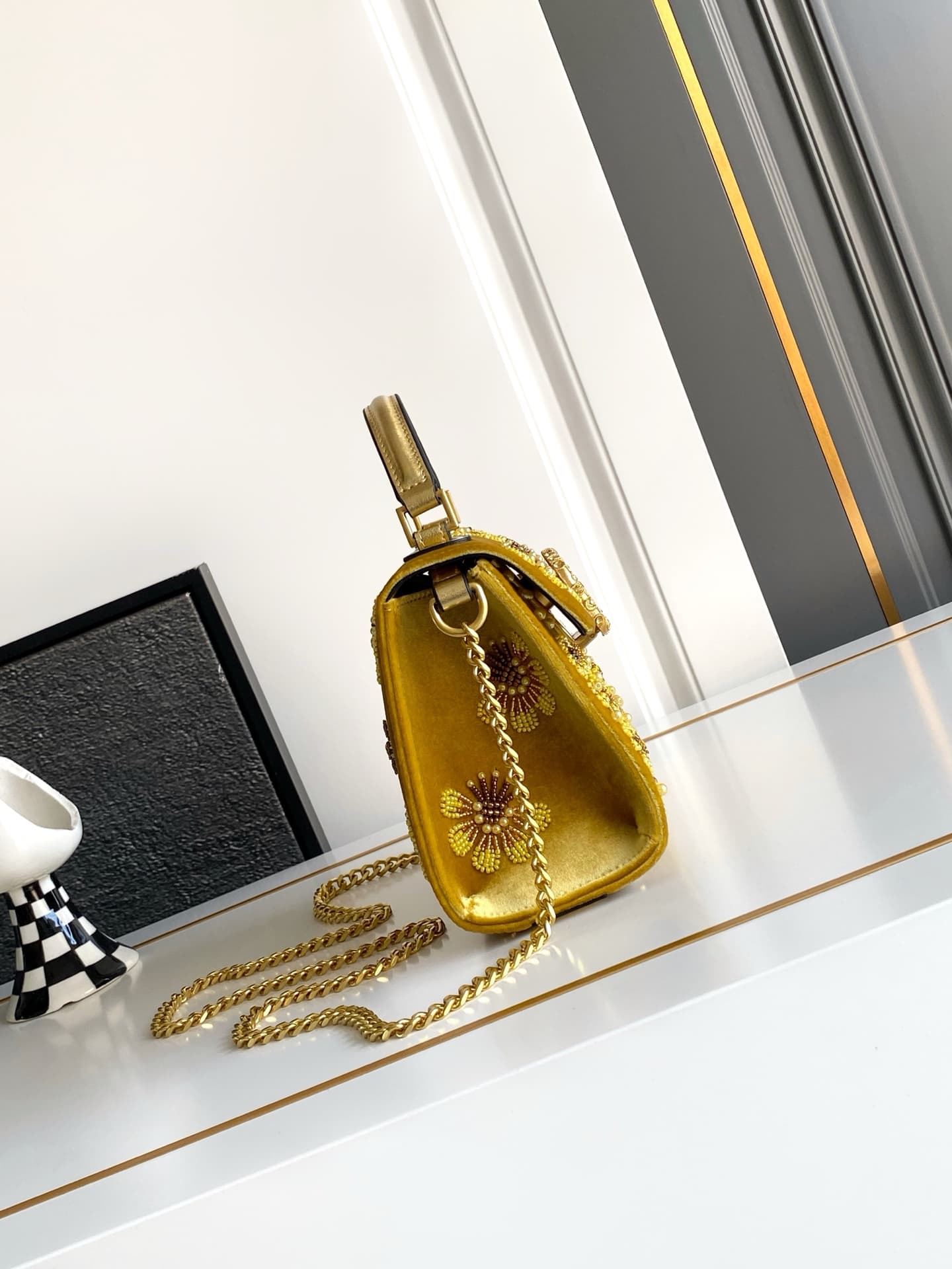Valentino Gold Crossbody Bag 9950