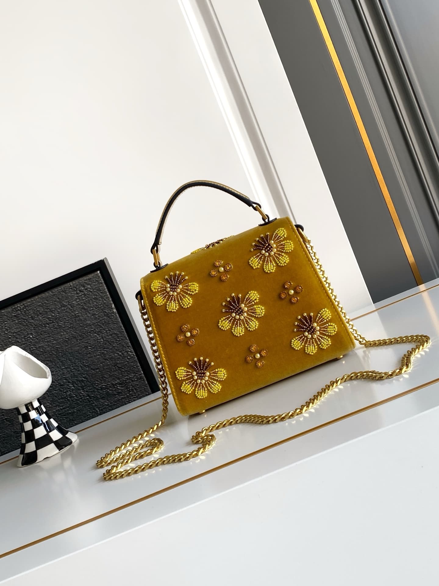 Valentino Gold Crossbody Bag 9950
