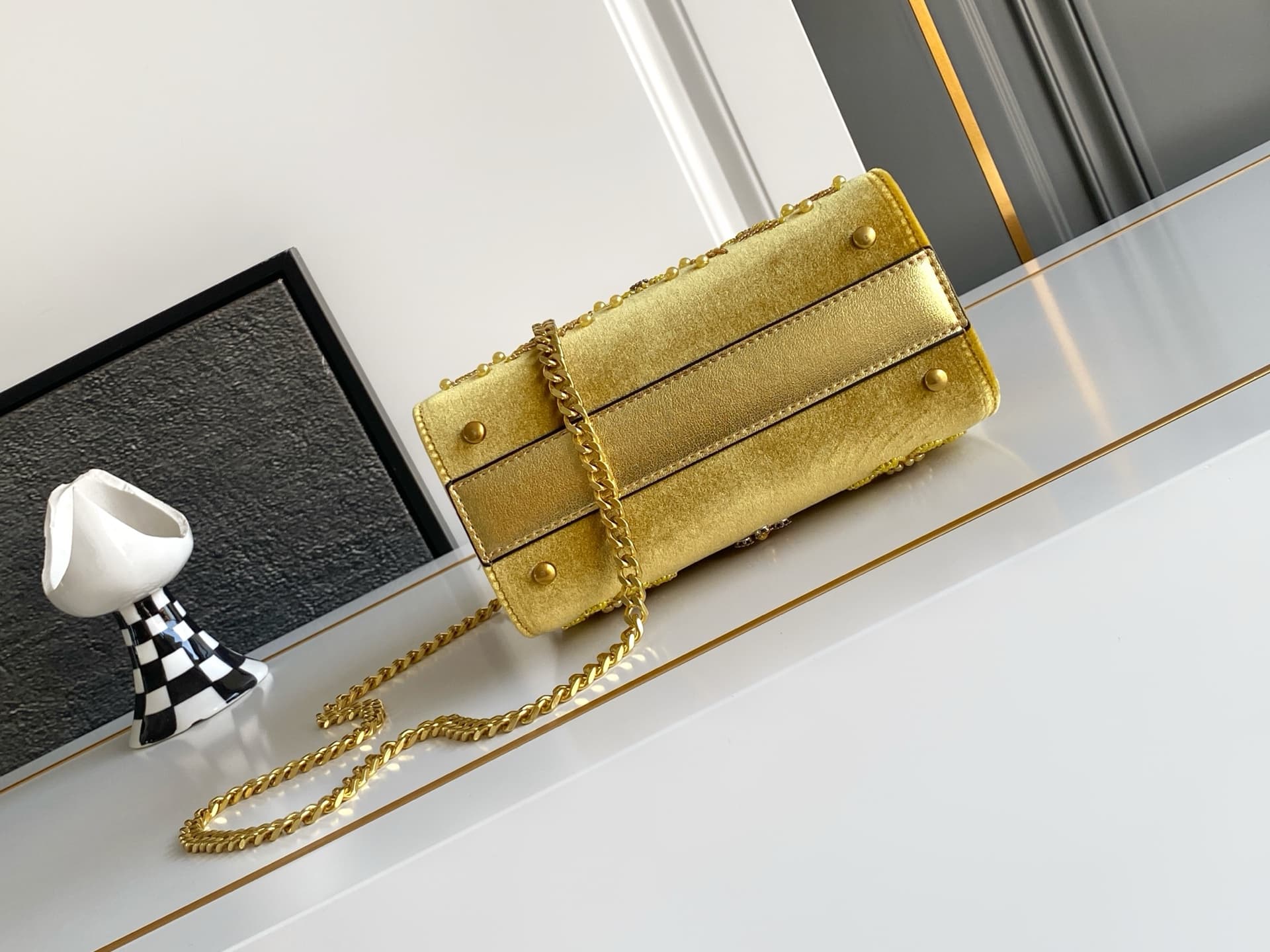 Valentino Gold Crossbody Bag 9950
