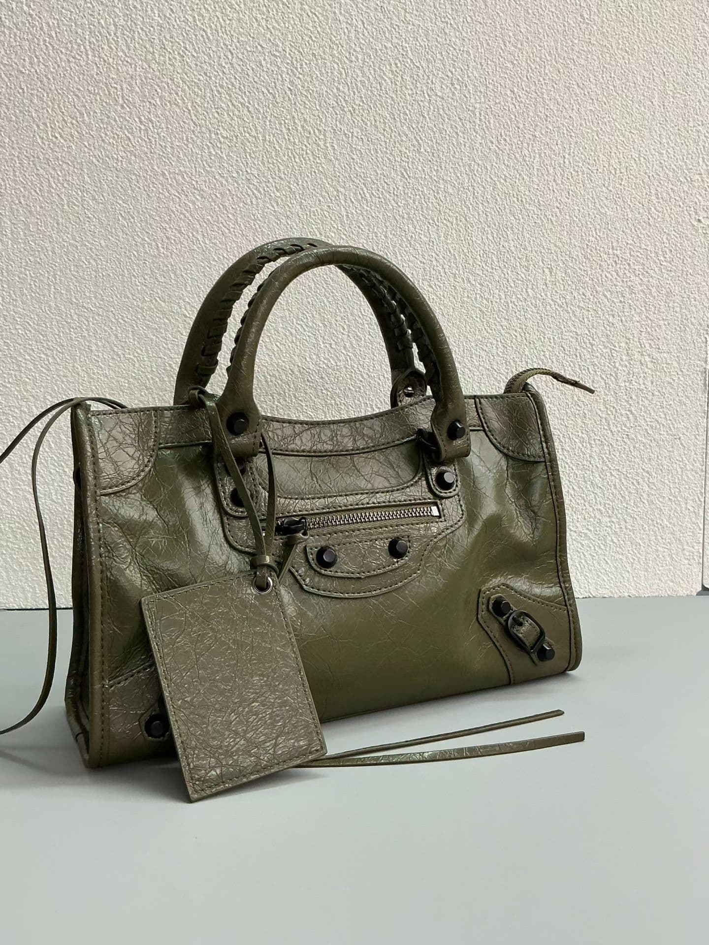 Balenciaga Le City Moto Bag 中号 中号军绿色 50025