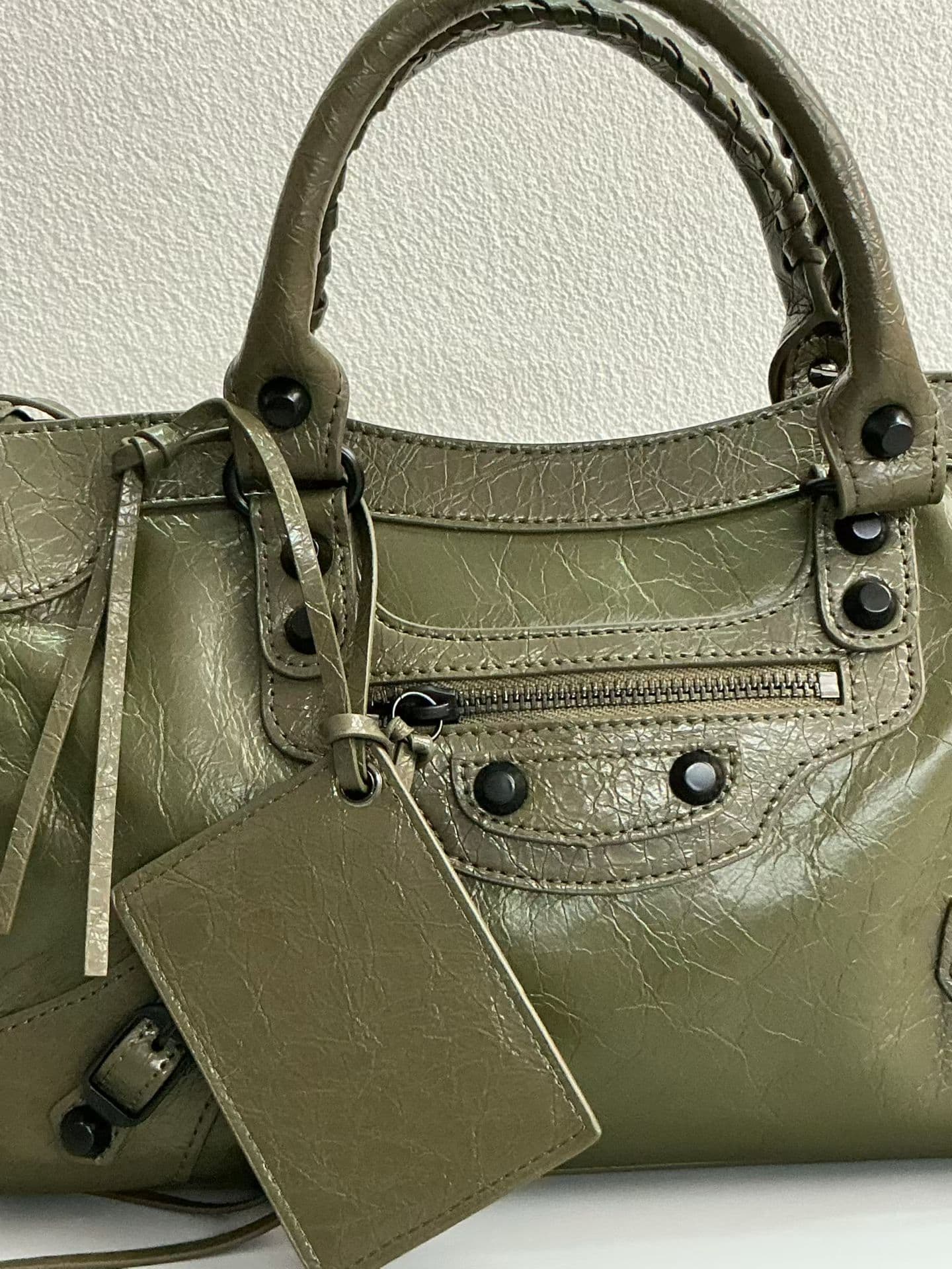 Balenciaga Le City Moto Bag 中号 中号军绿色 50025