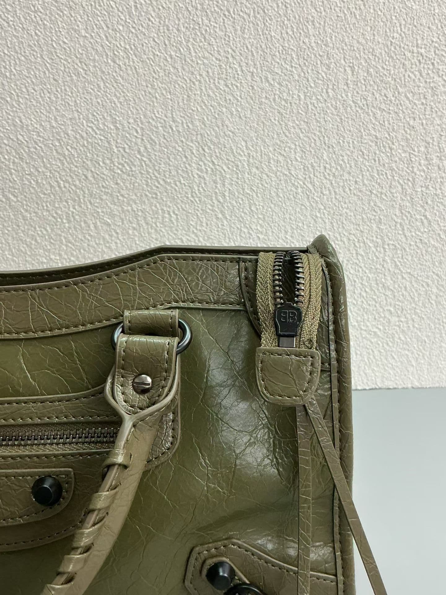Balenciaga Le City Moto Bag 中号 中号军绿色 50025