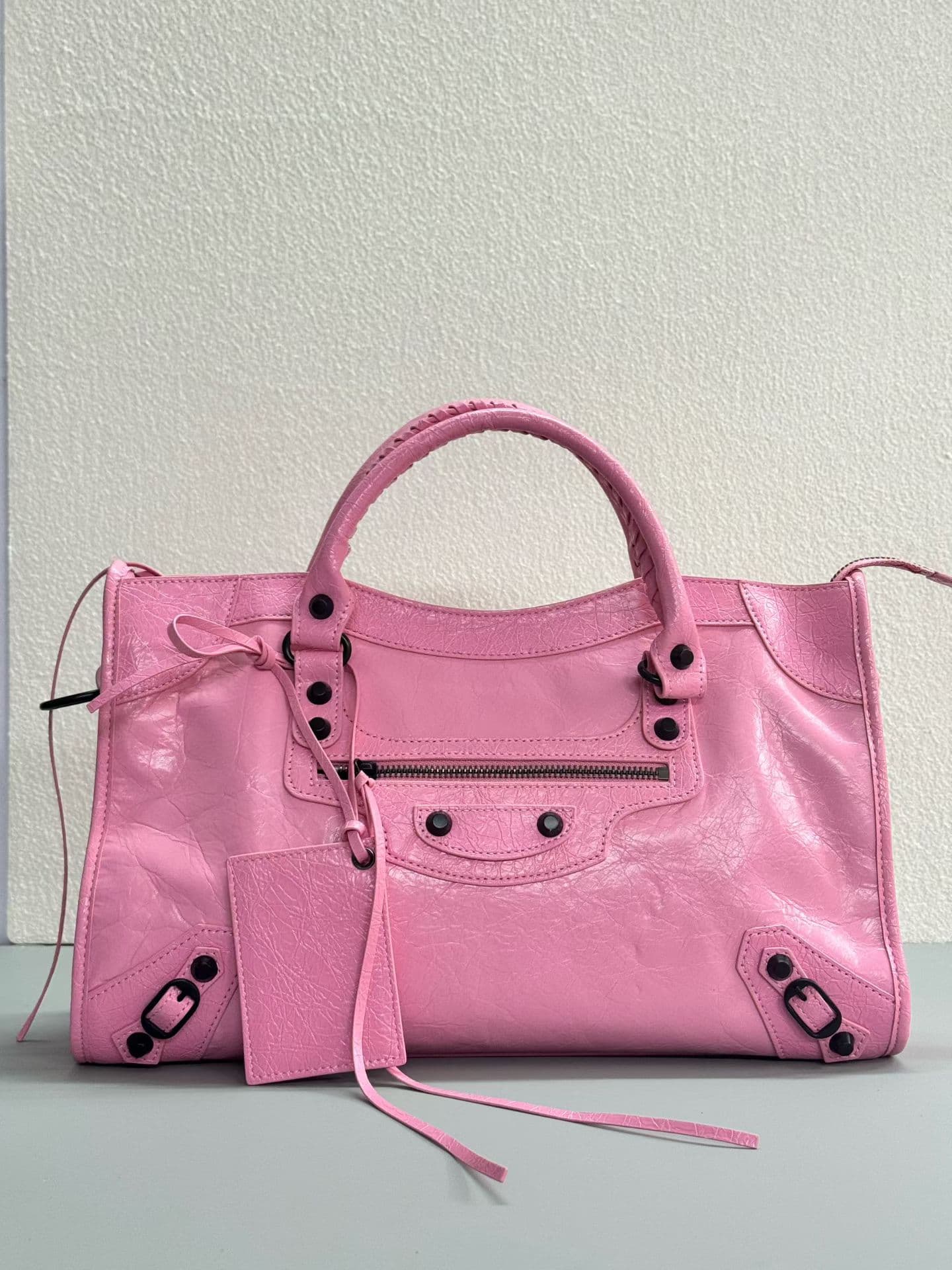 Balenciaga Pink Large Le City Moto Bag 50025