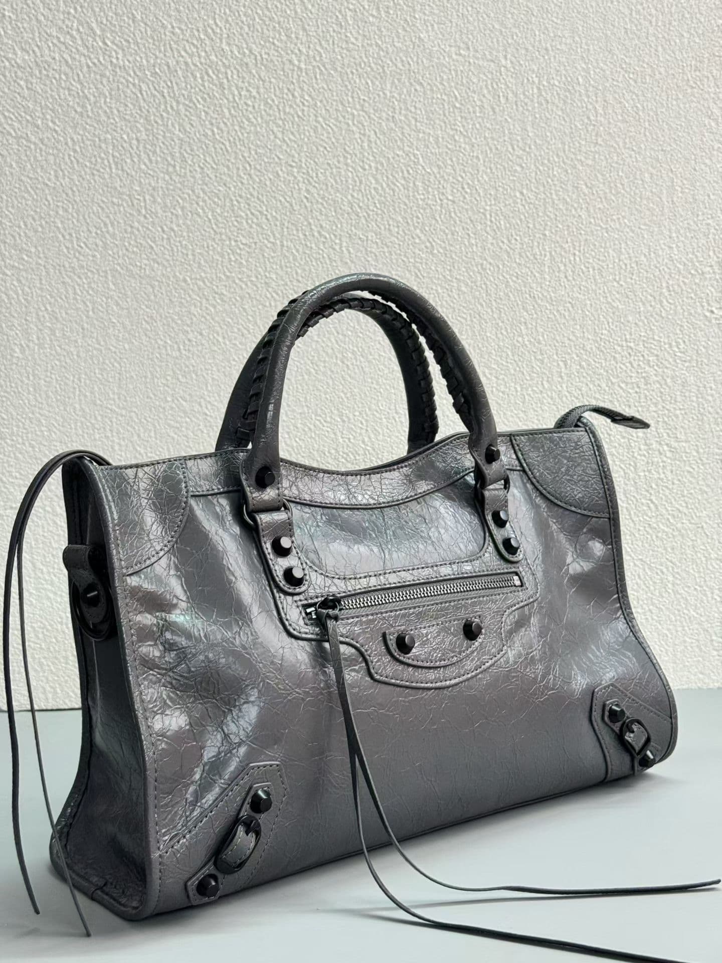 Balenciaga Le City Moto Bag 大号 大号灰色 50025