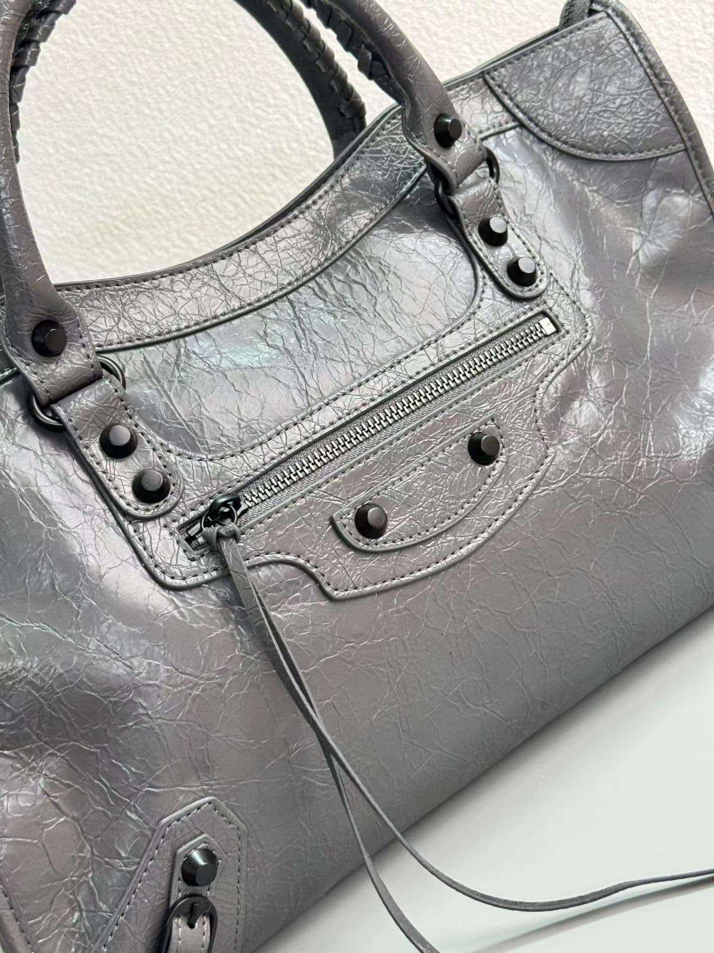 Balenciaga Le City Moto Bag 大号 大号灰色 50025
