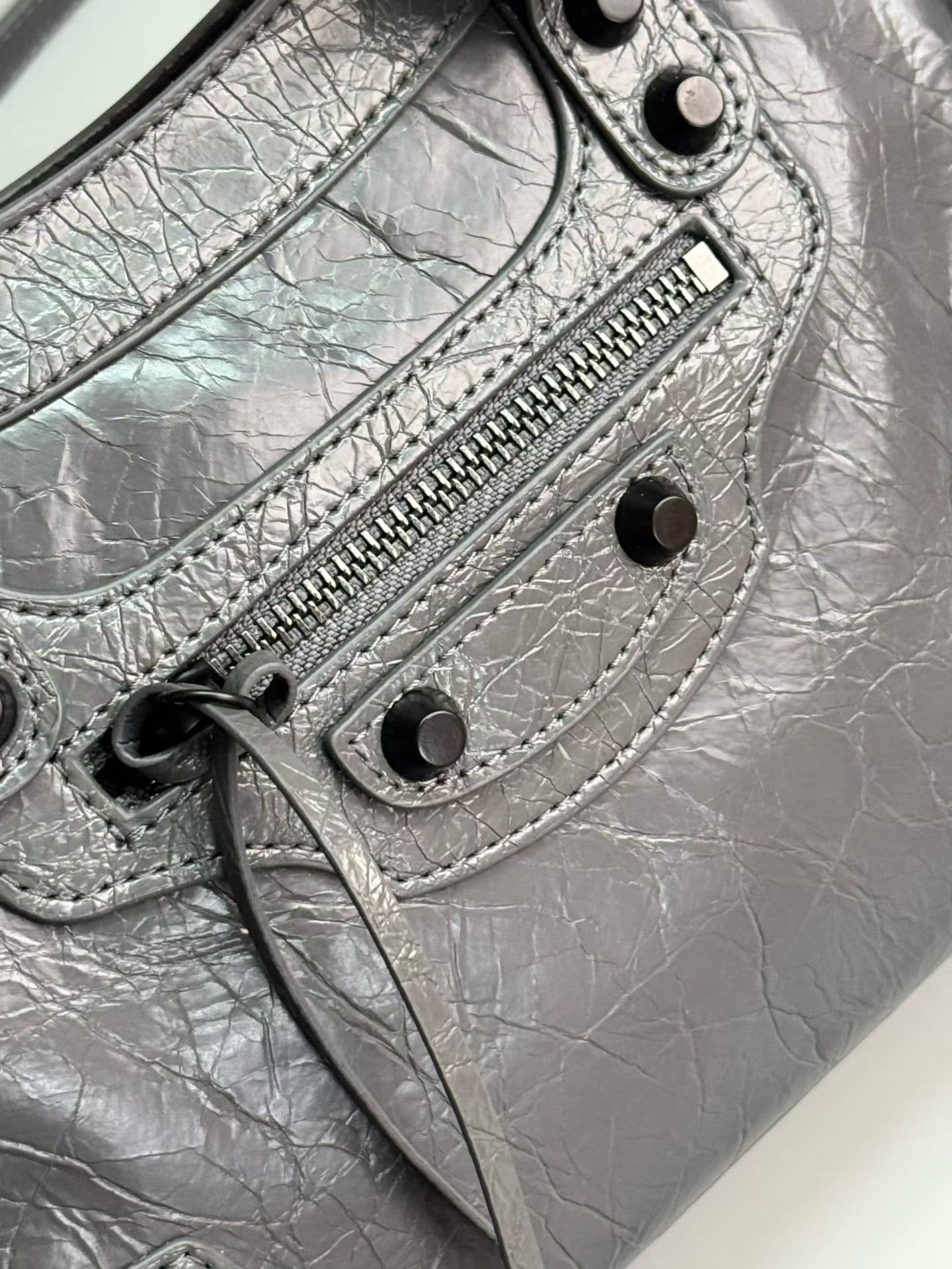 Balenciaga Le City Moto Bag 中号 中号灰 50025