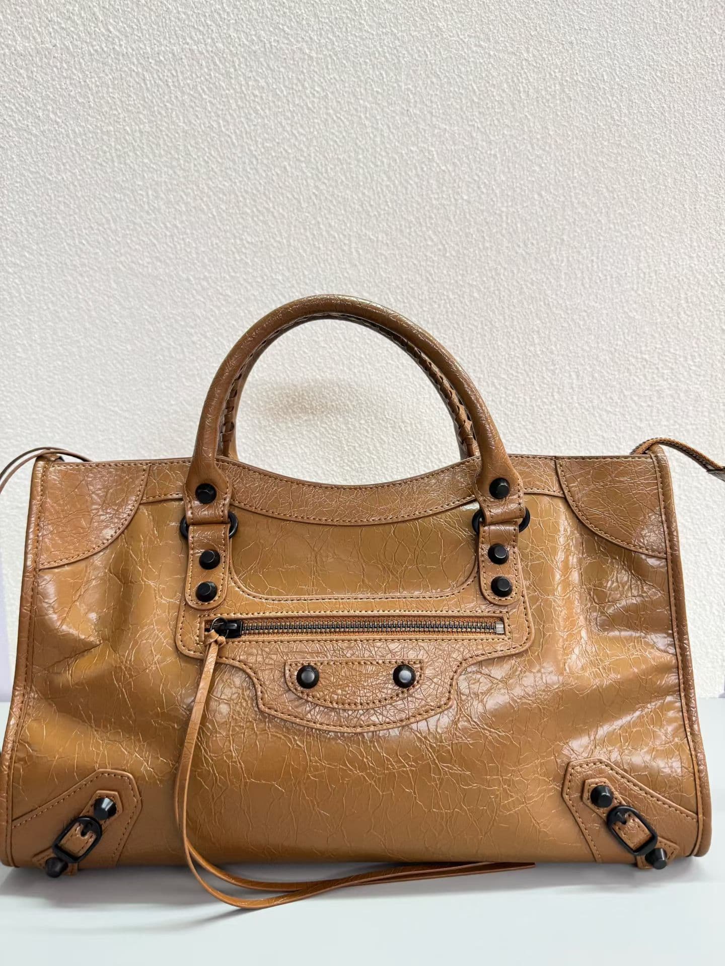 Balenciaga Brown Large Le City Moto Bag 50025