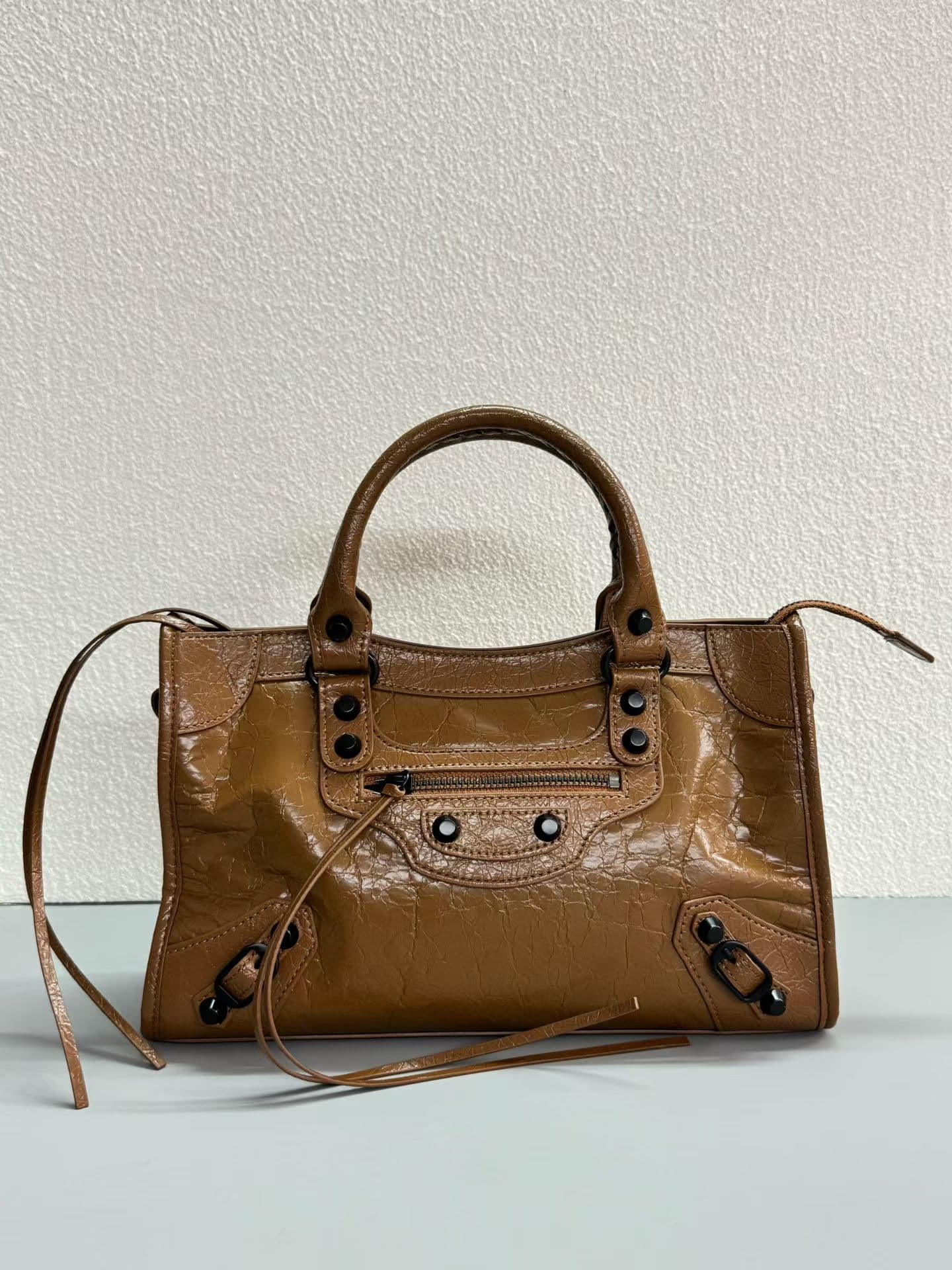 Balenciaga Brown Medium Le City Moto Bag 50025