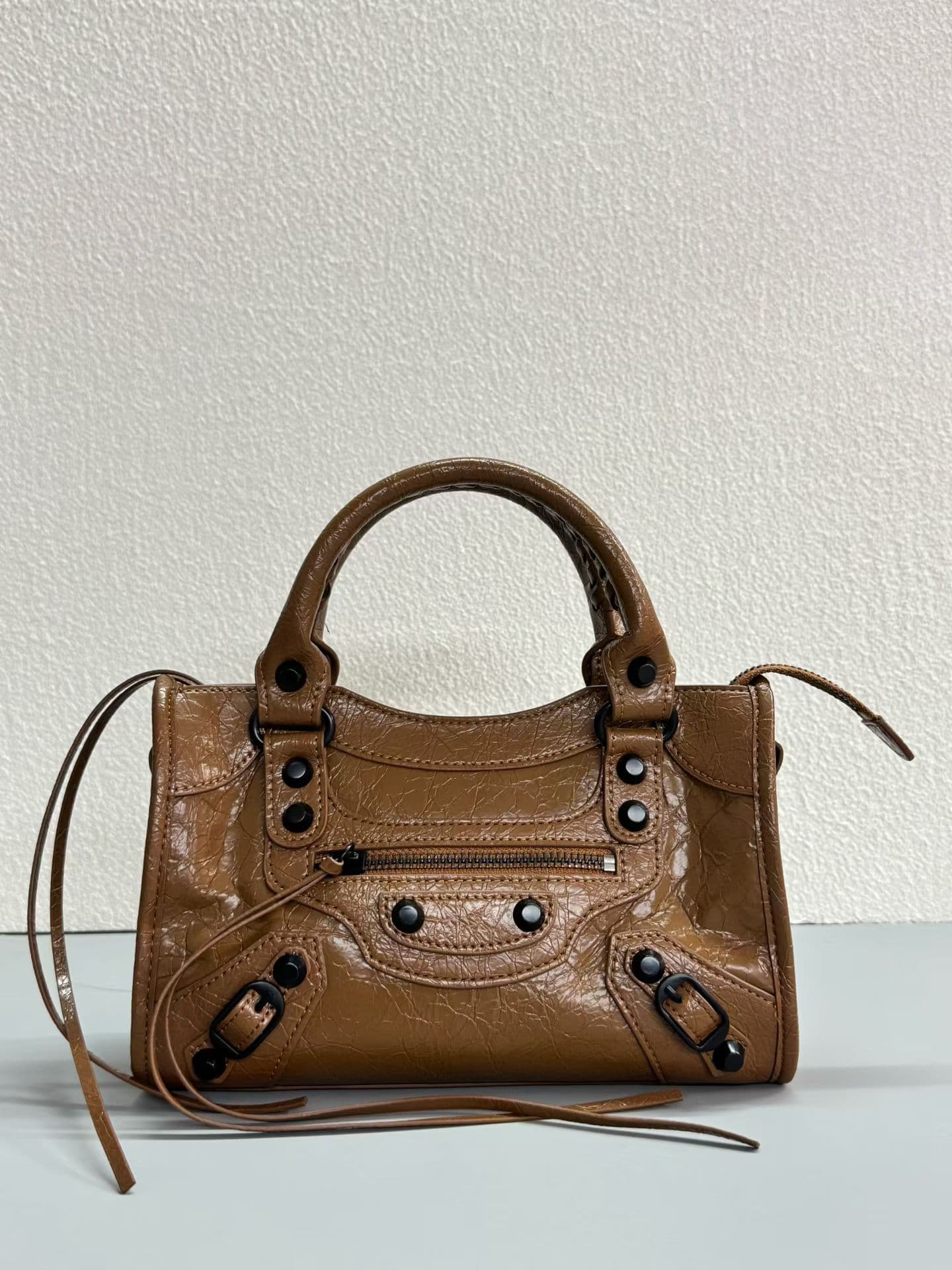 Balenciaga Brown Small Le City Moto Bag 50025