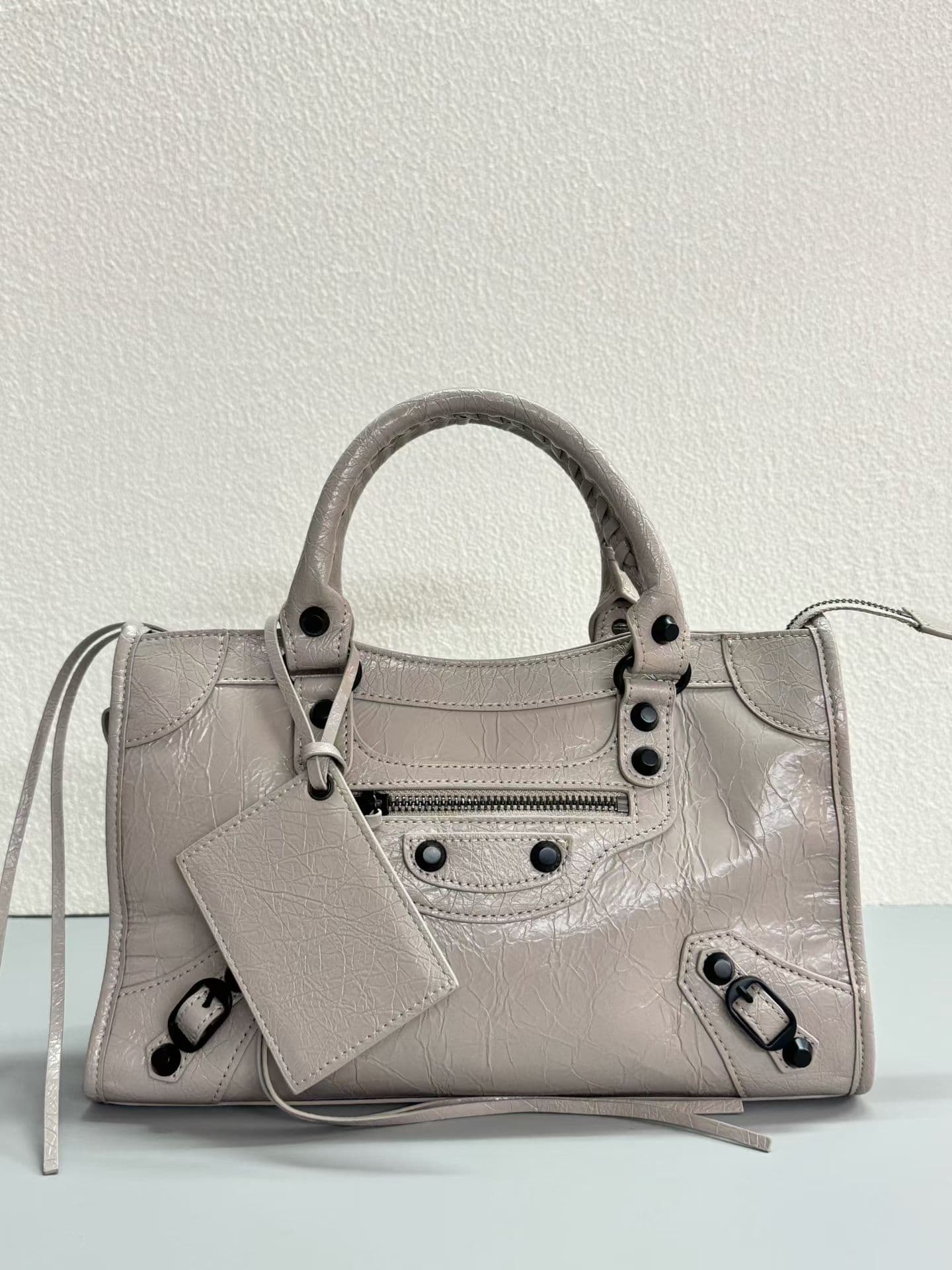 Balenciaga Milk Tea Medium Le City Moto Bag 50025