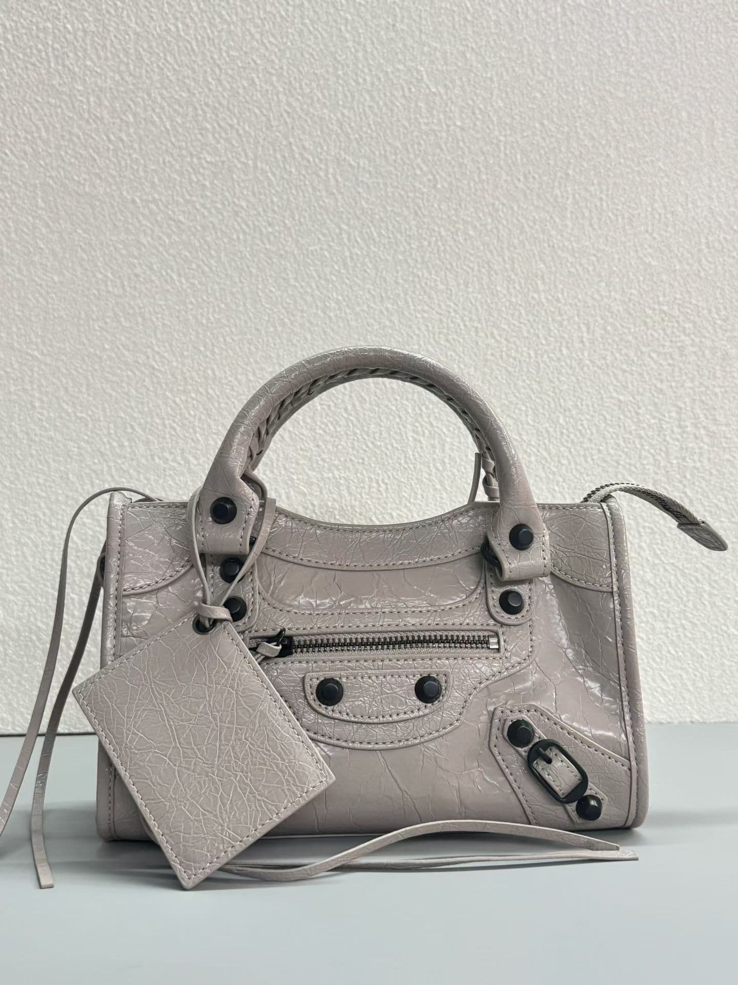 Balenciaga Milk Tea Small Le City Moto Bag 50025