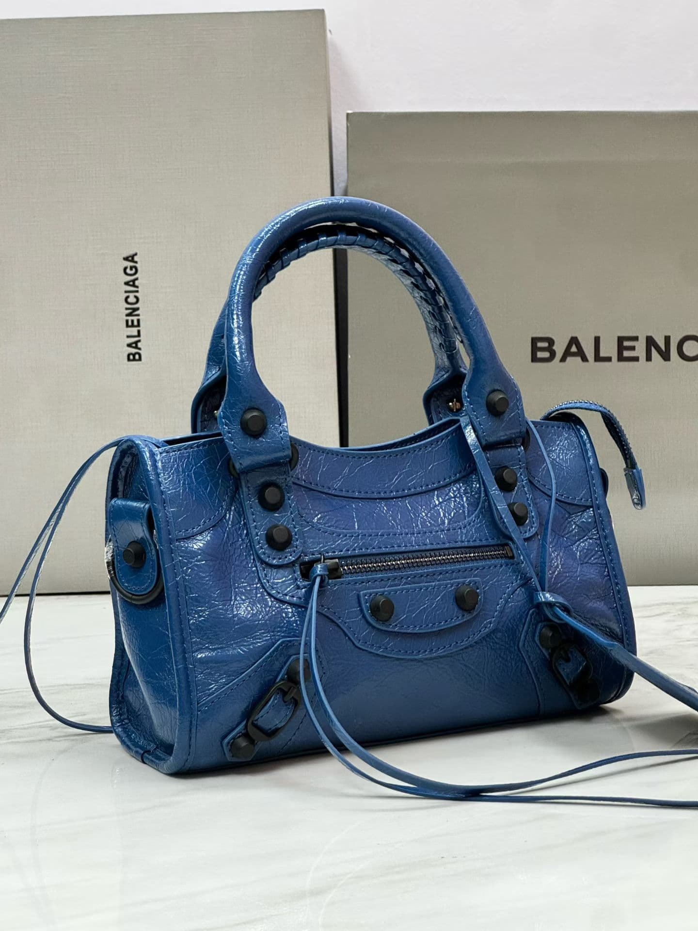 Balenciaga Le City Moto Bag 小号 蓝色 50025