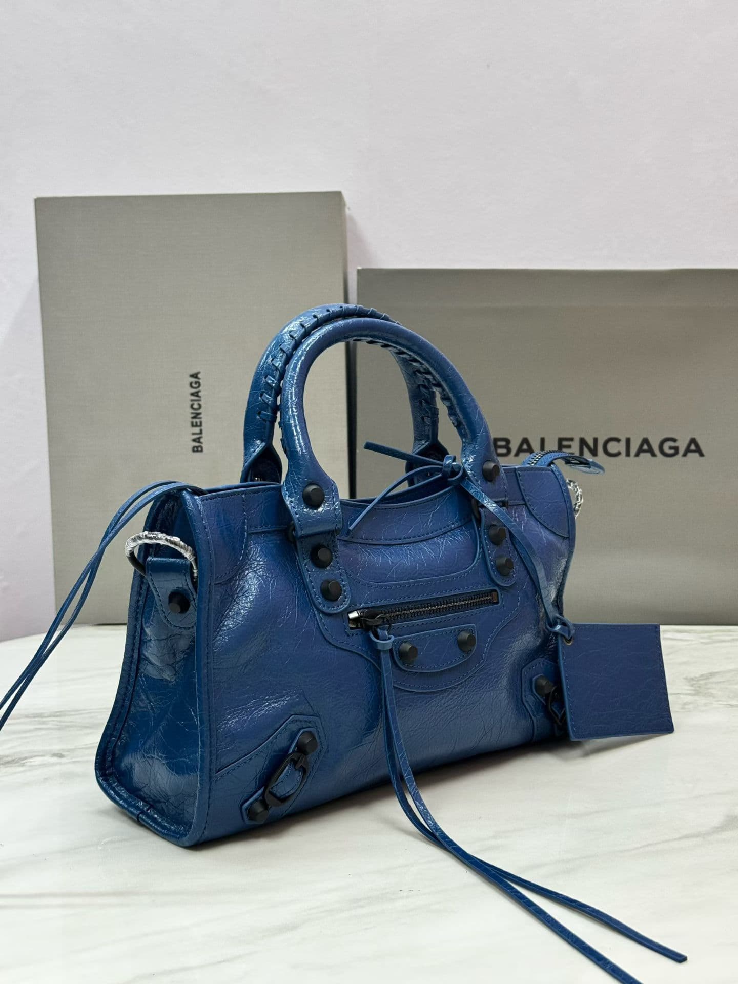 Balenciaga Le City Moto Bag 中号 蓝色 50025