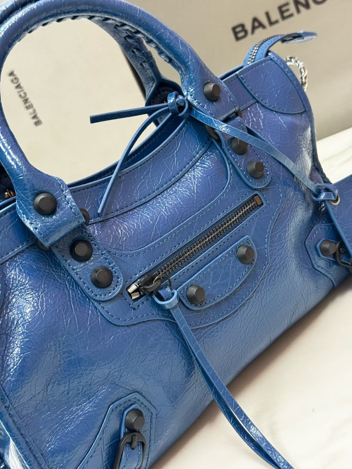 Balenciaga Le City Moto Bag 中号 蓝色 50025