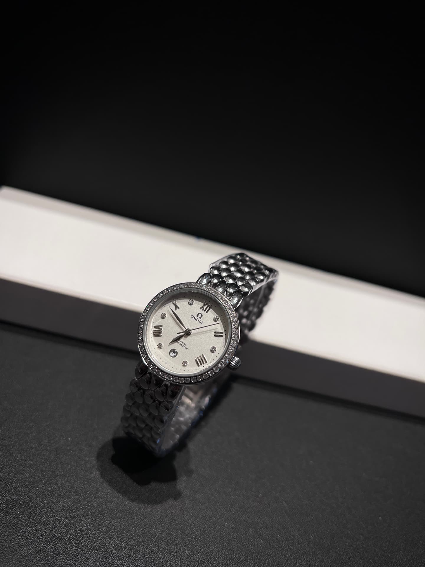 Omega White Watch