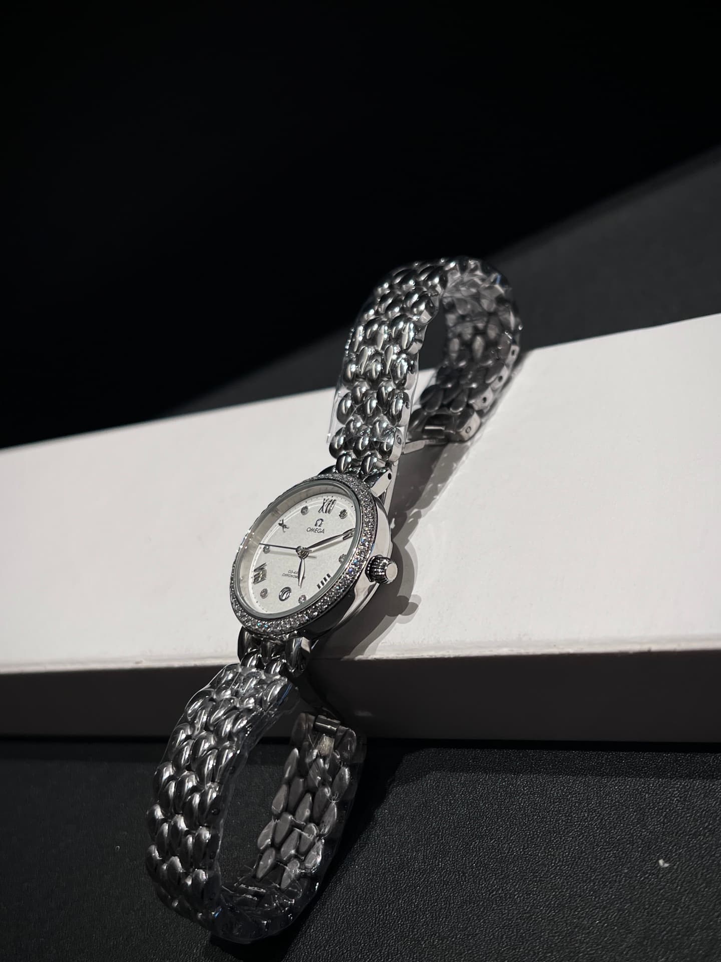 Omega White Watch