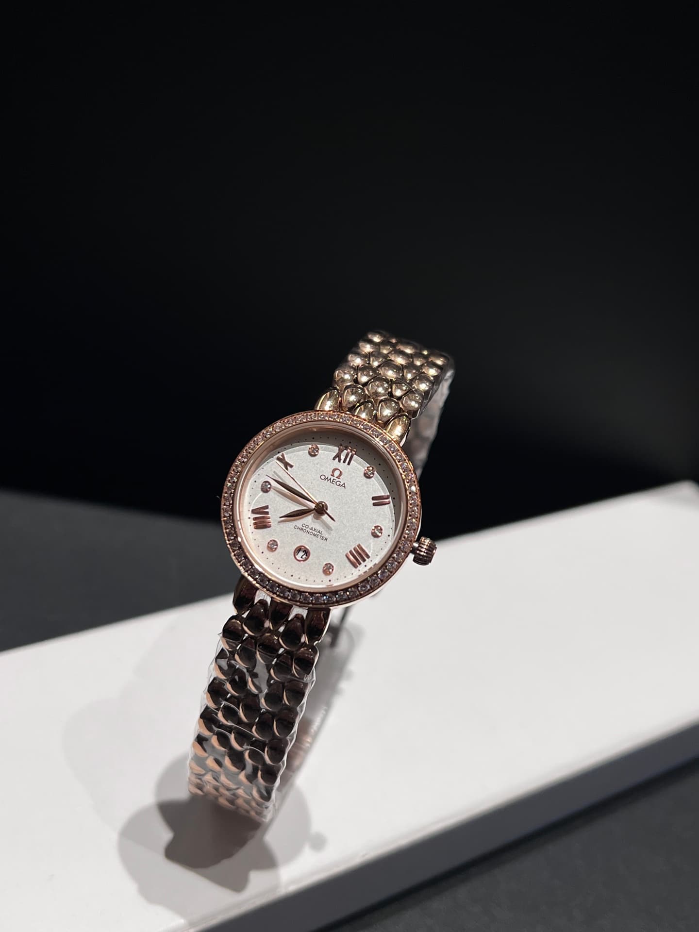 Omega White Watch