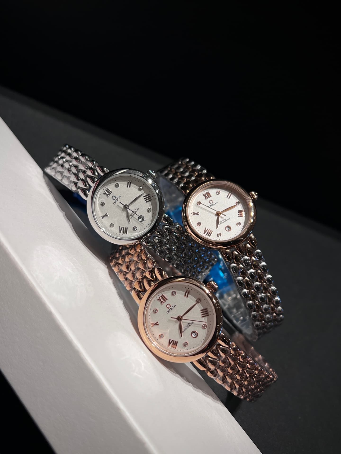 Omega White Watch