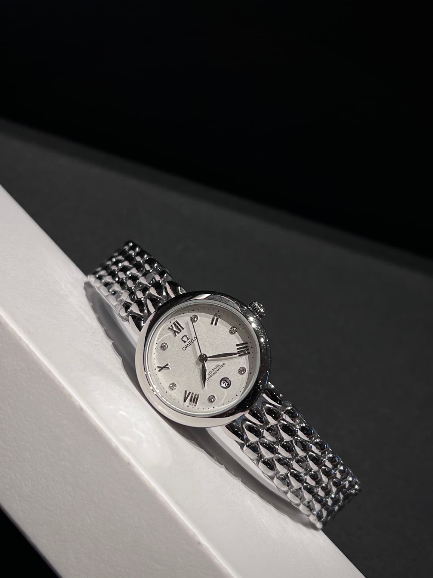 Omega White Watch