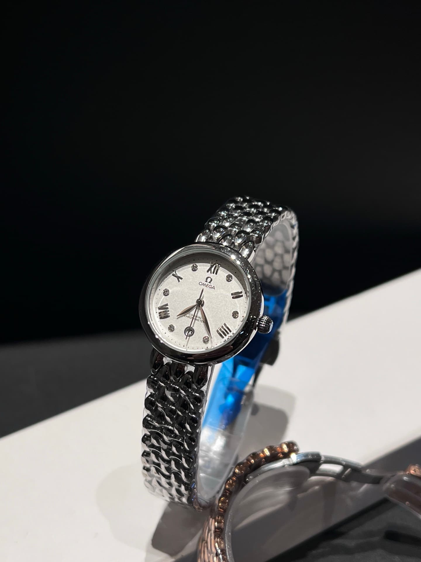 Omega White Watch