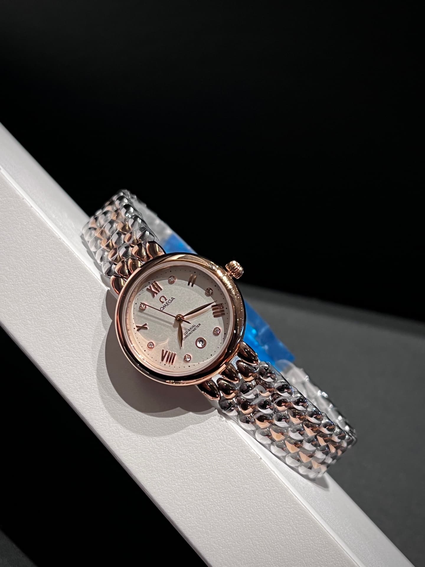 Omega White Watch