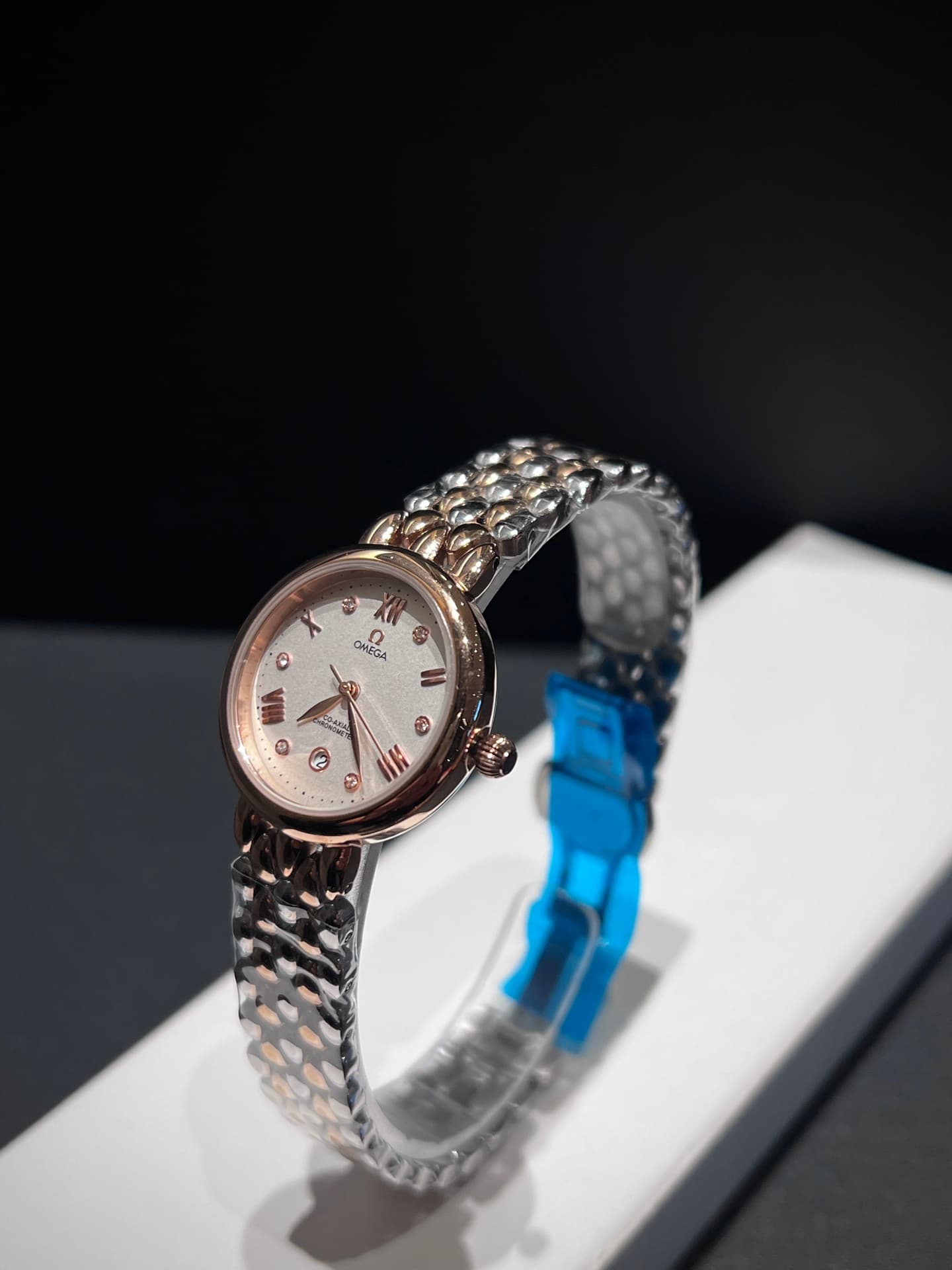 Omega White Watch