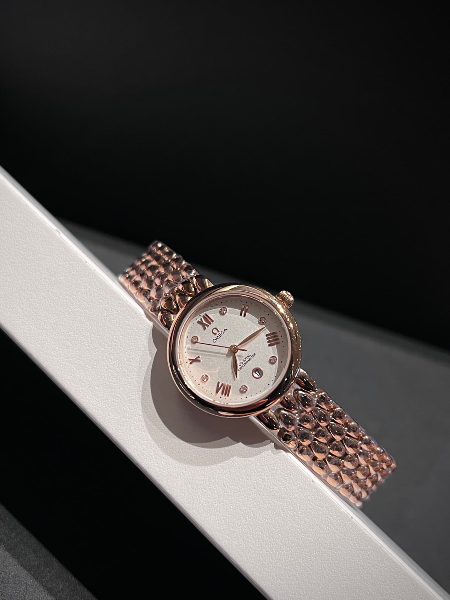 Omega White Watch