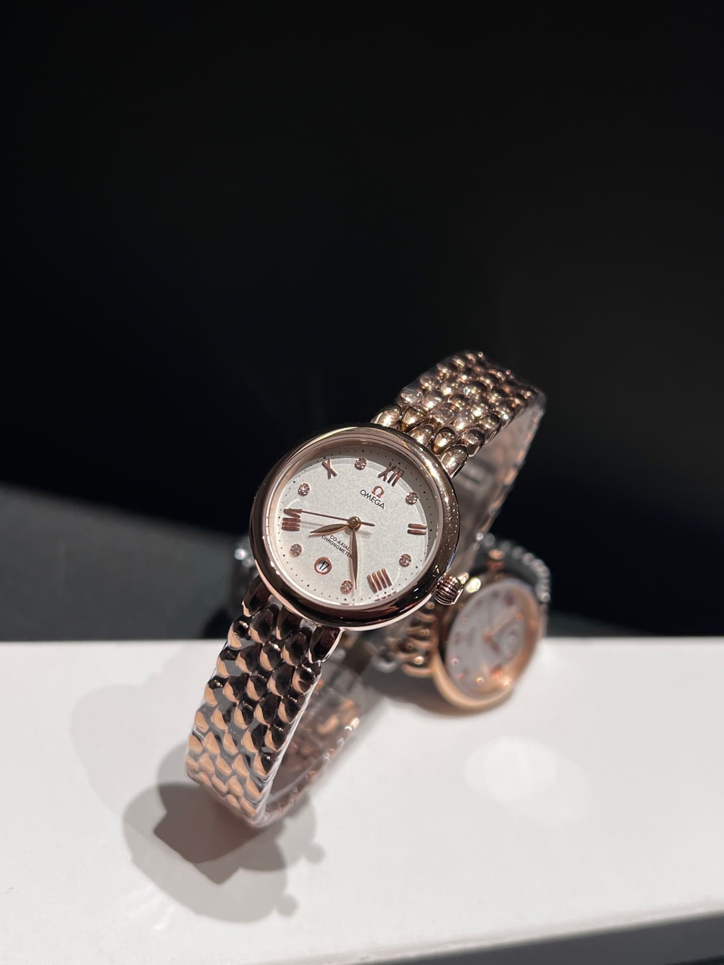 Omega White Watch